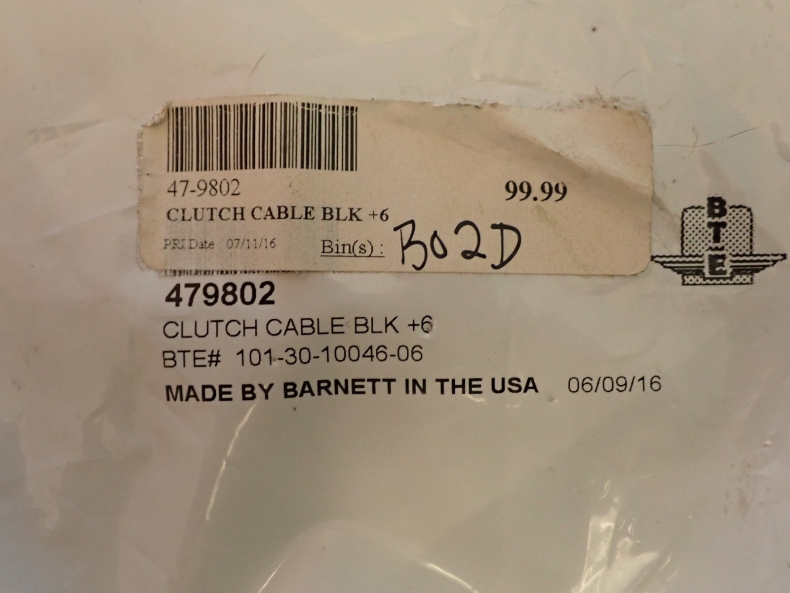 Barnett Extended 6″ Clutch Cable | 101-30-10046-06 47-9802 New in package