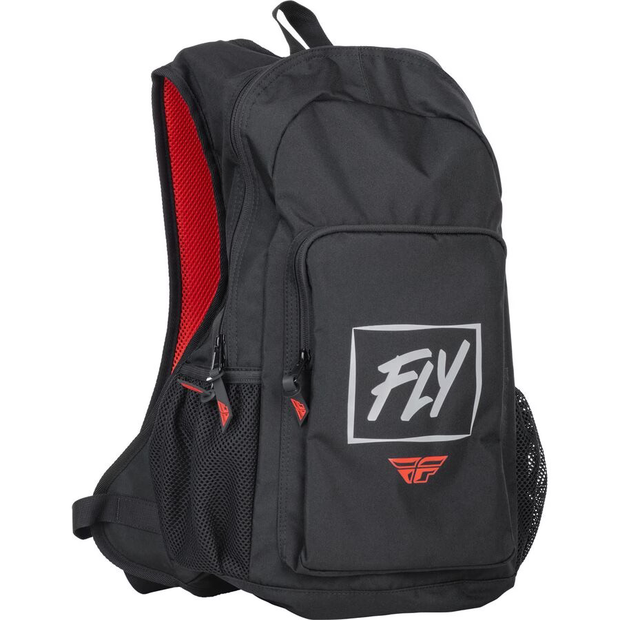 Fly Racing 2026 Jump Backpack – Black/Grey/Red 28-5071