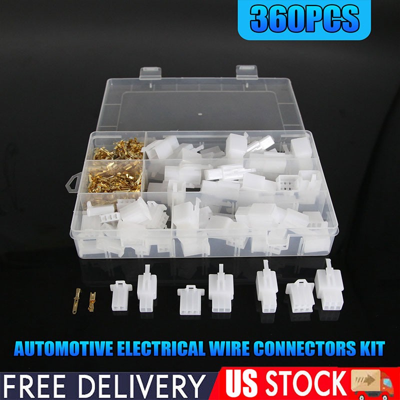 380Pcs Motorcycle Connector Wiring Loom Automotive Harness Terminal Repair Setus