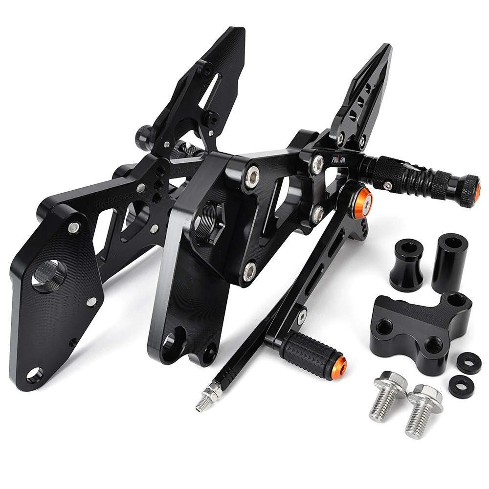 For K-TM RC390 200 125 2022-2024 Adjustable Rearset Footrests Foot Pegs Pedal