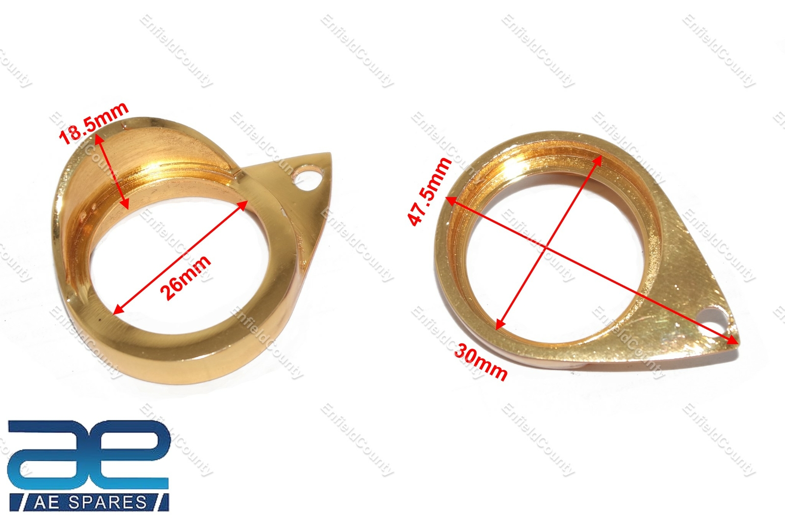 Fits For Royal Enfield Brass Pilot Lights Rims With Shade