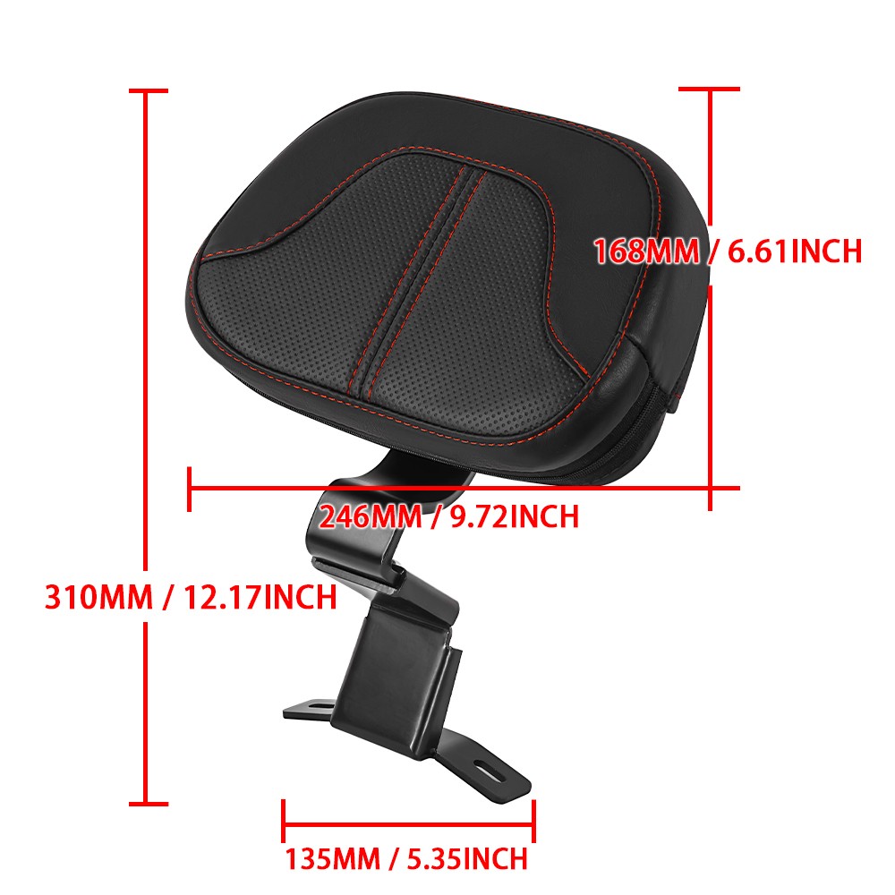 Red Line 2-Up Comfort Seat & Backrest For Harley Electra Glide 2009-2022 US