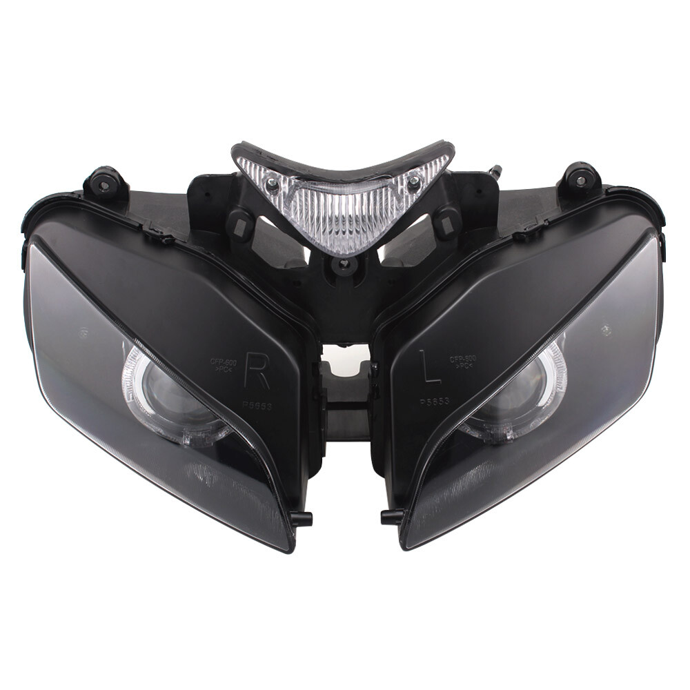 Fully Headlight Assembly HID Projector Amber Angel Eye for Honda CBR1000RR 04-07
