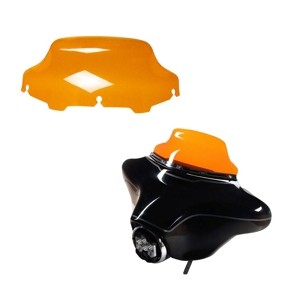 8” Orange Windscreen Windshield For Harley 1996-2013 Touring Ultra LImited FLHXS