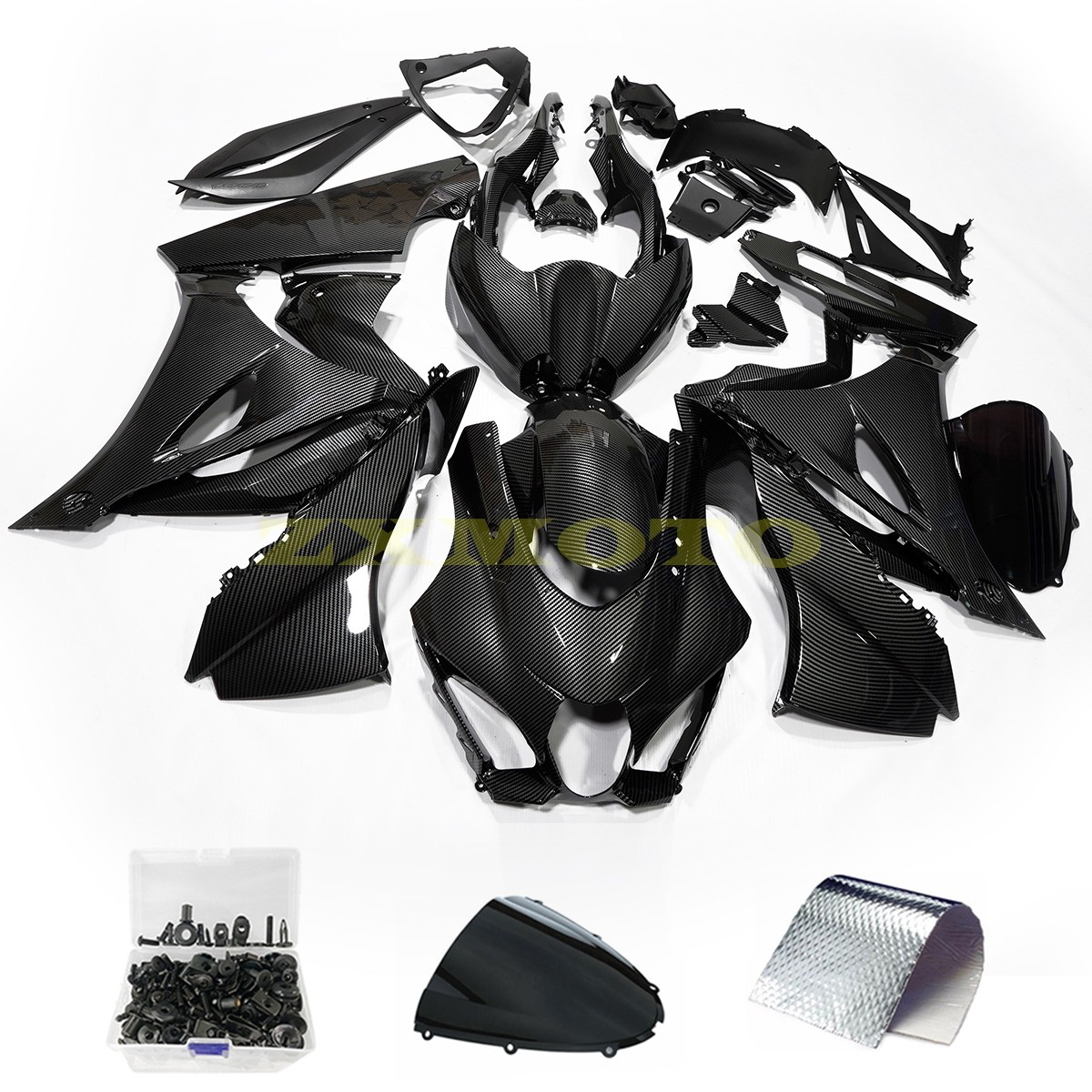 Carbon Fiber Painted Fairing Kit w/Bolts for Suzuki 2017-2025 GSXR1000 ABS Body