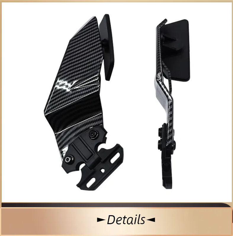 Carbon Fiber Style Black Wind Wing Rearview Mirrors for Suzuki TL1000R 1998-2003
