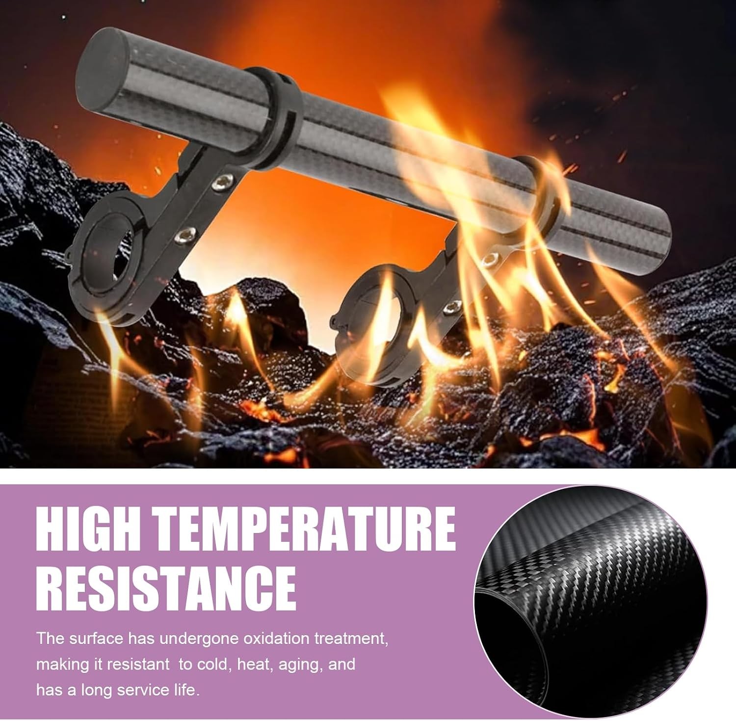 7.87 Aluminum Alloy Double Clamp Handlebar Extender Bike or Motorcycle, 0.875-1.