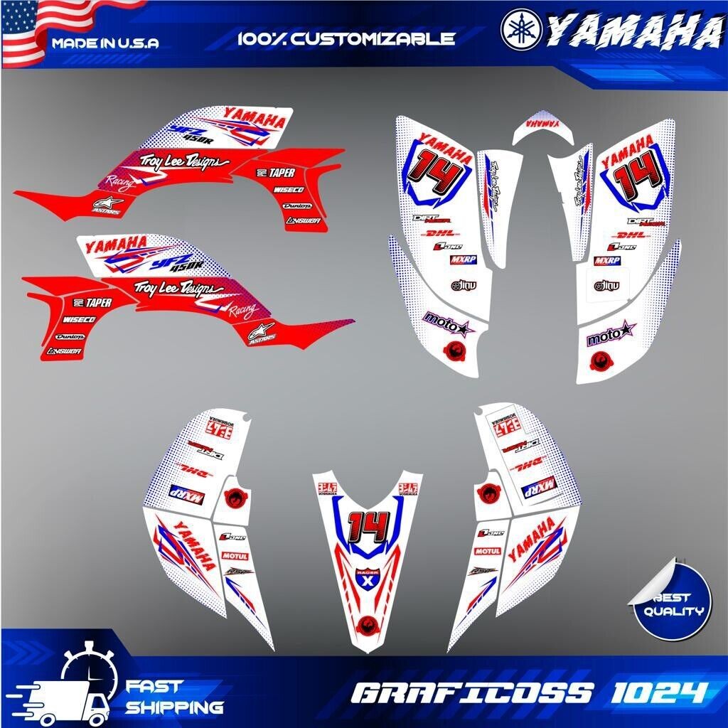 Yamaha YFZ 450 Custom Graphics Kit (2003-2008) Adaptable to 2003-2012 Carb Model