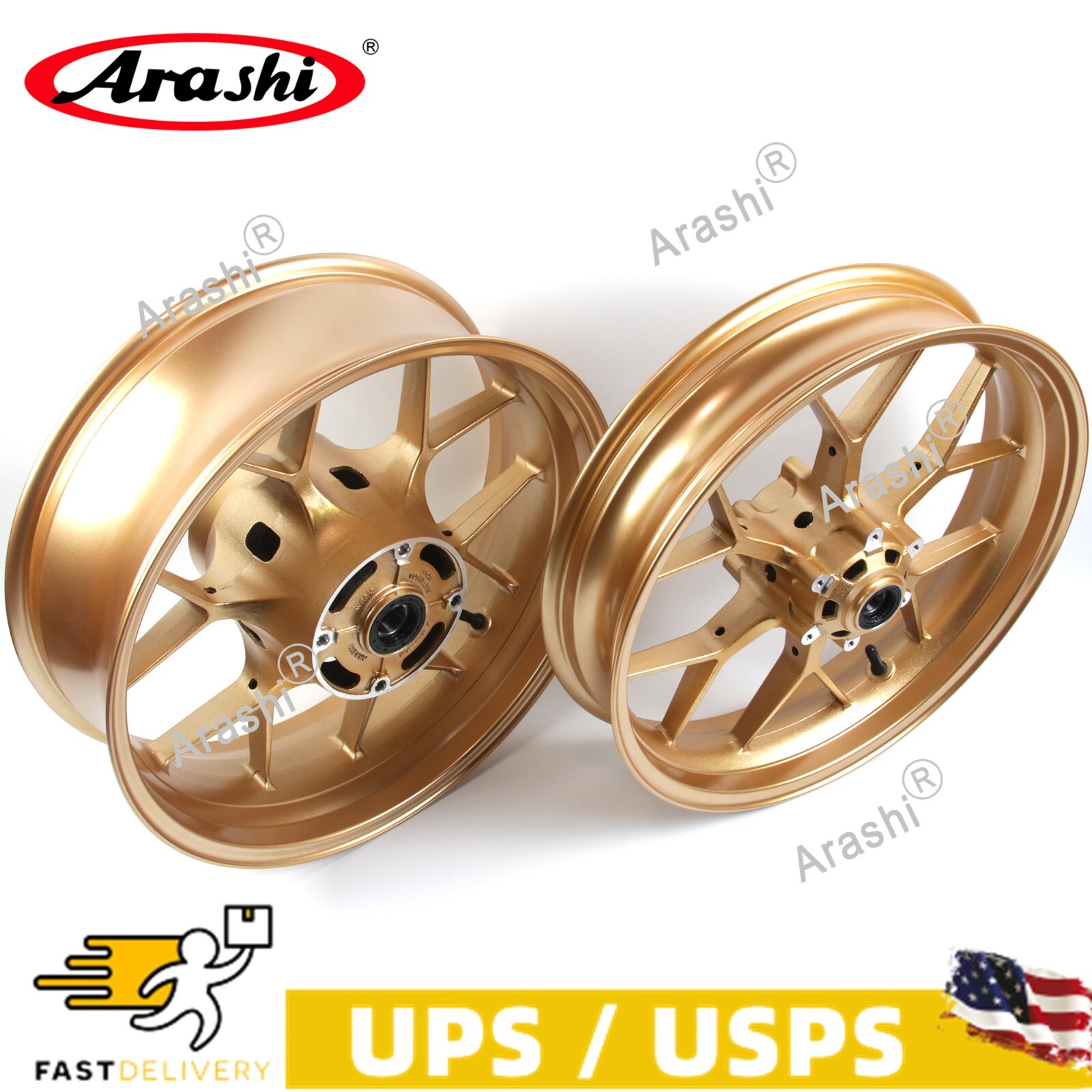 for Honda CBR600RR 2007-2022 2021 CBR 600 RR Arashi Gold Front & Rear Wheel Rim