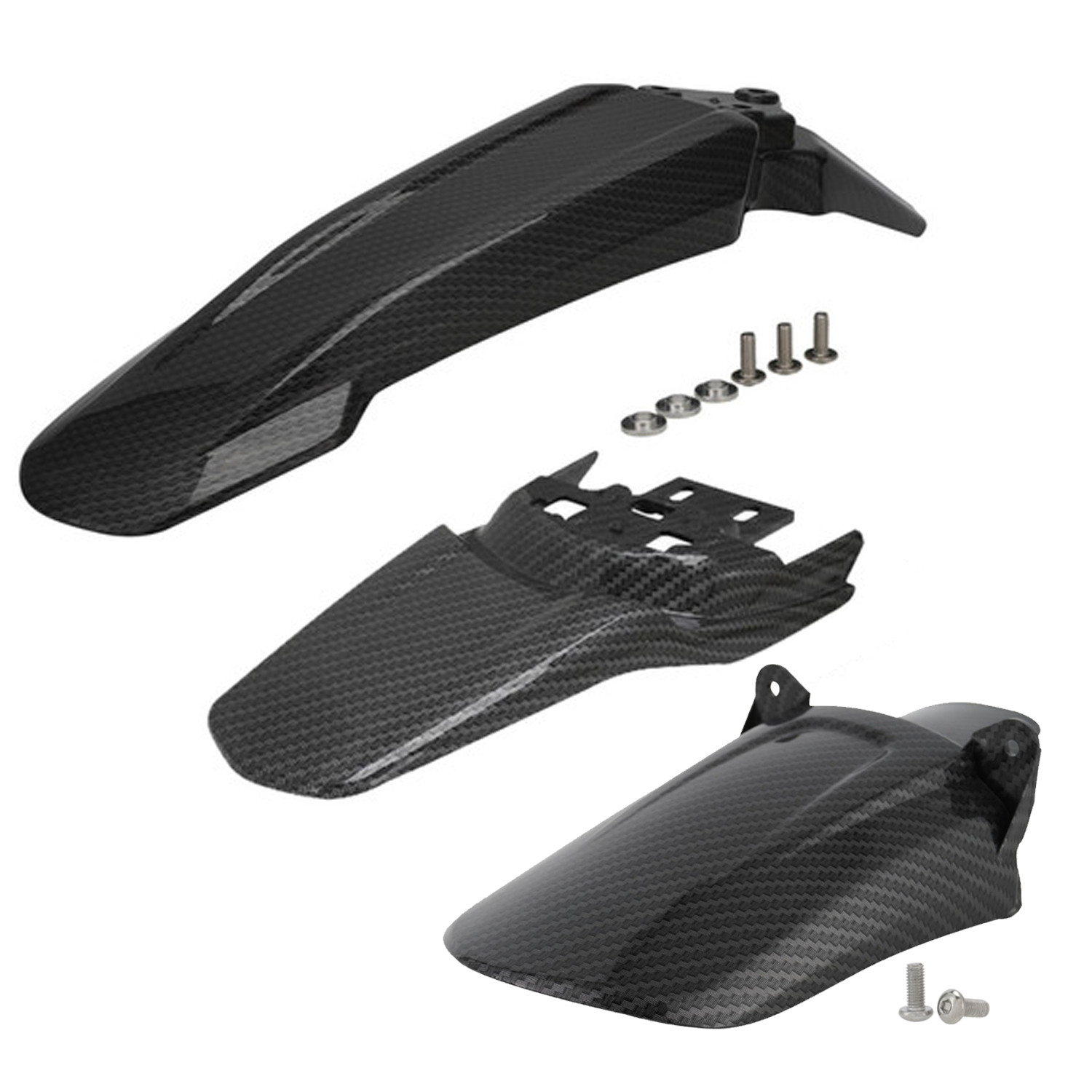 Surron Front Rear Fender Set for Light Bee X/S X260 X160 Carbon Fiber pattern