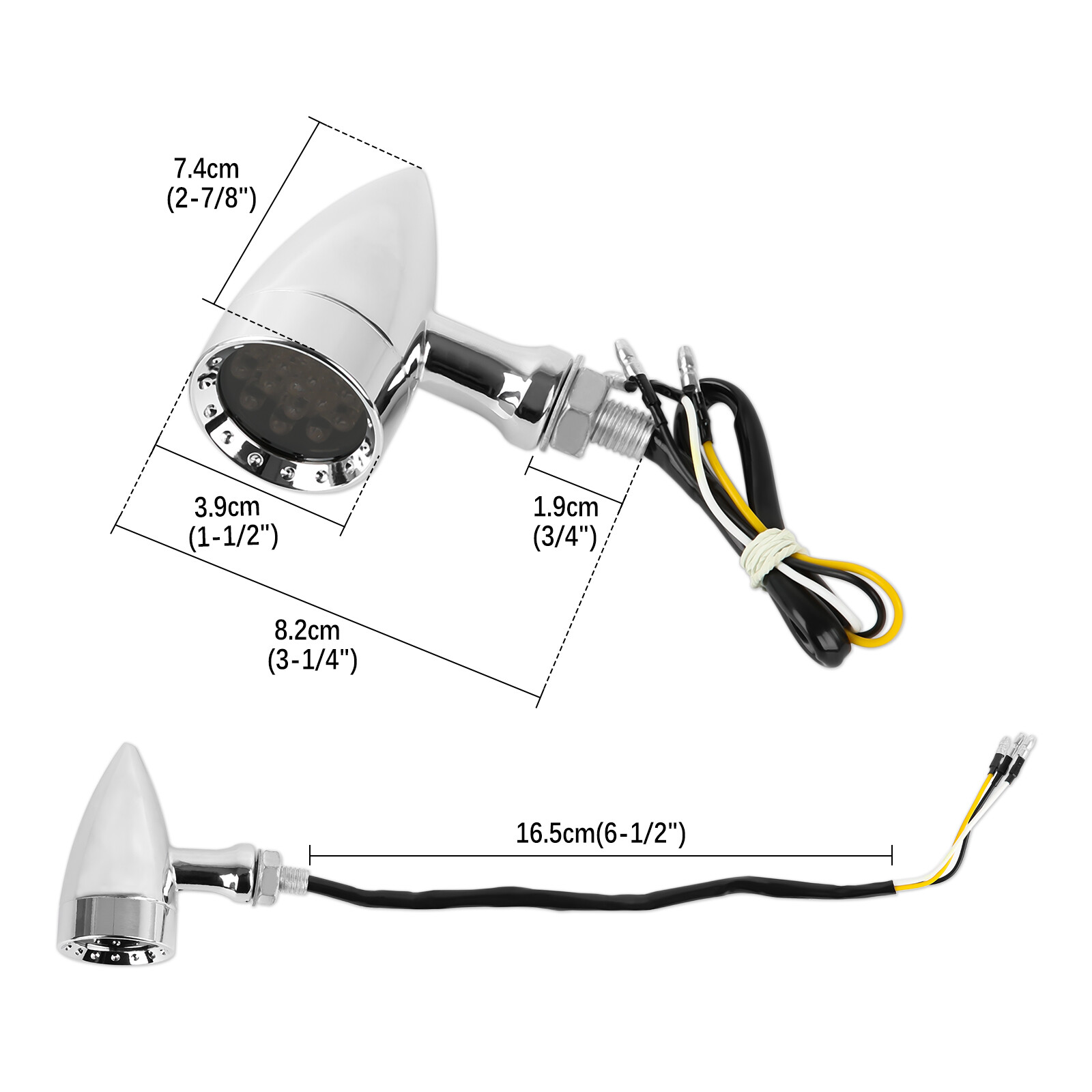 For Honda Shadow 750 1100 VT700C VT1100C Chrome LED Blinker Turn Signal Light
