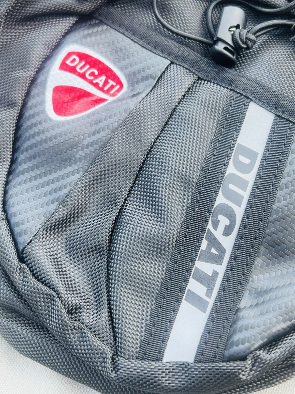 Ducati Motorcycle Black Leg Bag/Thigh Bag/Straps/10in X 9in