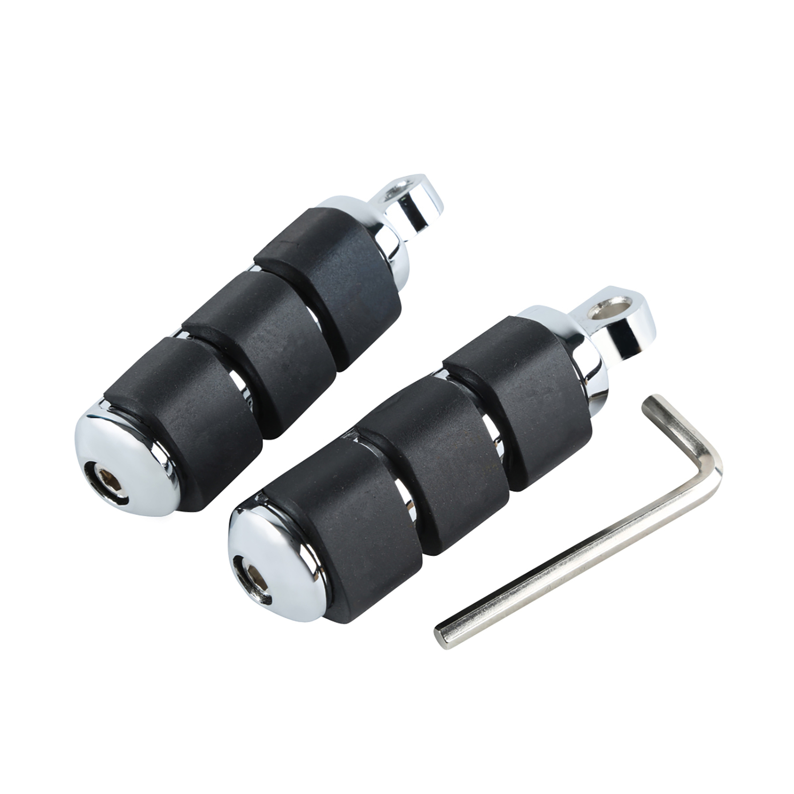 Anti Vibration Rubber Foot Pegs Fit For Harley Softail Sportster Dyna