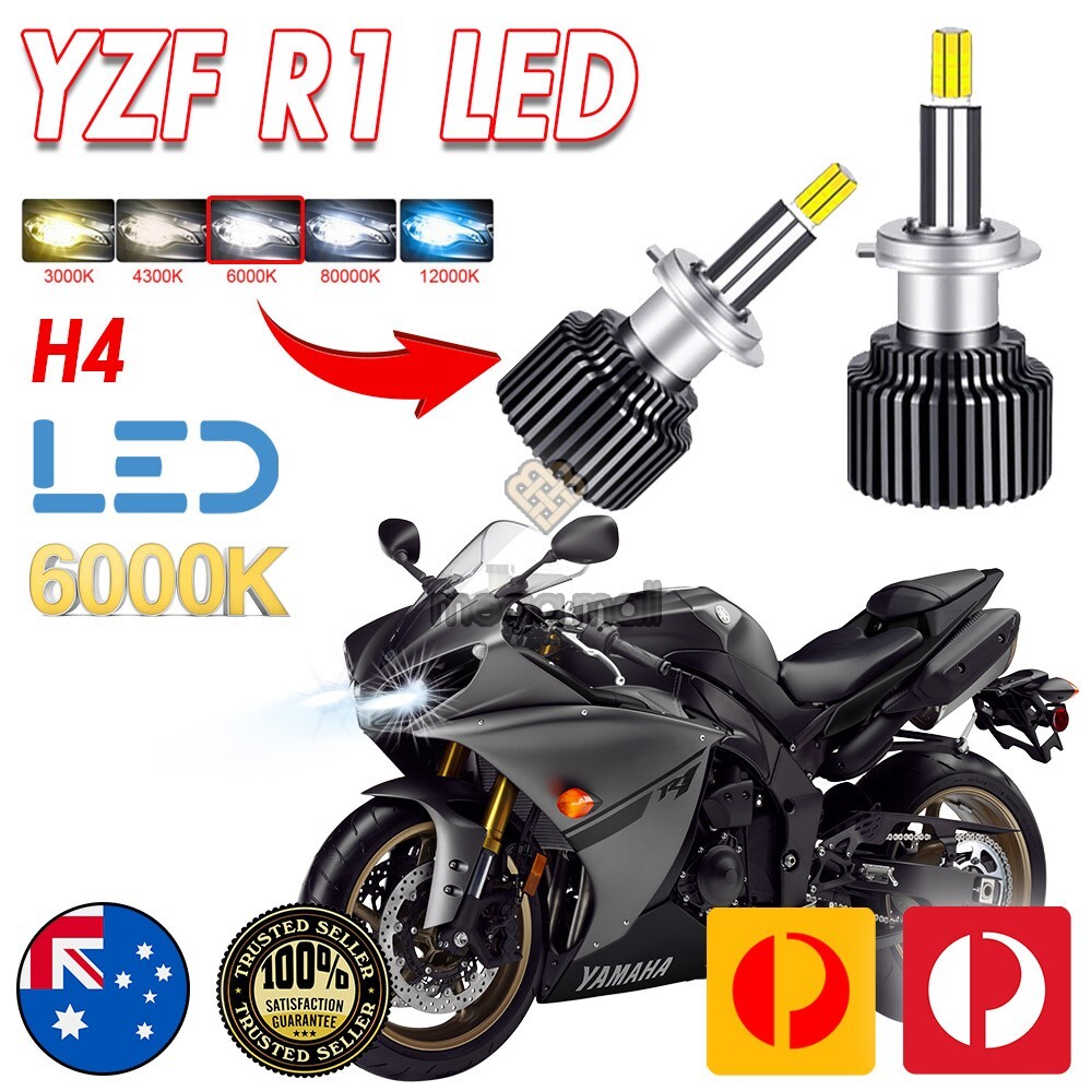 H4 9003 COB LED Hi/Lo Beam Motorcycle Headlight Bulb High Pure Power White Color
