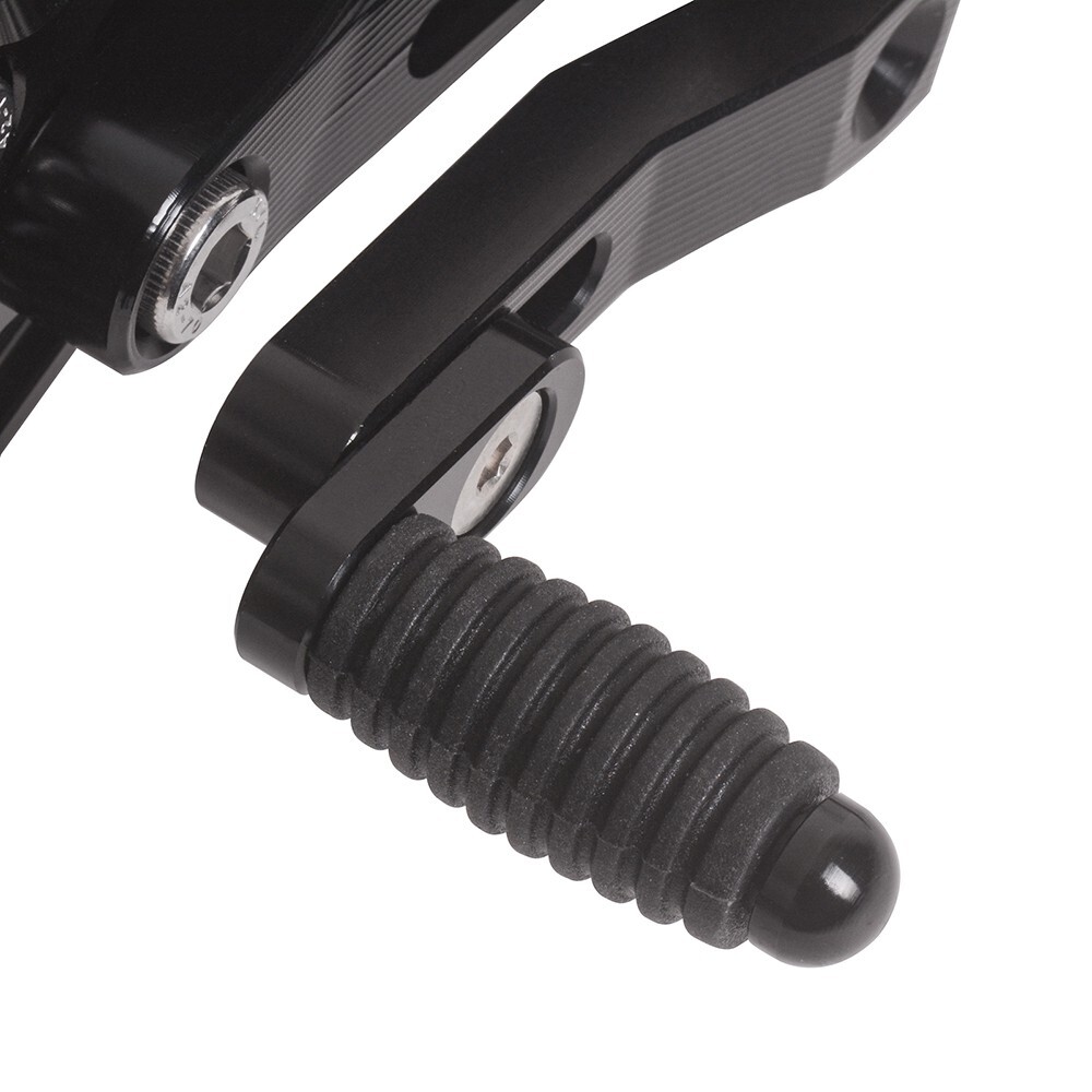 For APPILIA RS660 Tuono 660 Billet Adjustable Rearset Modify Control Black