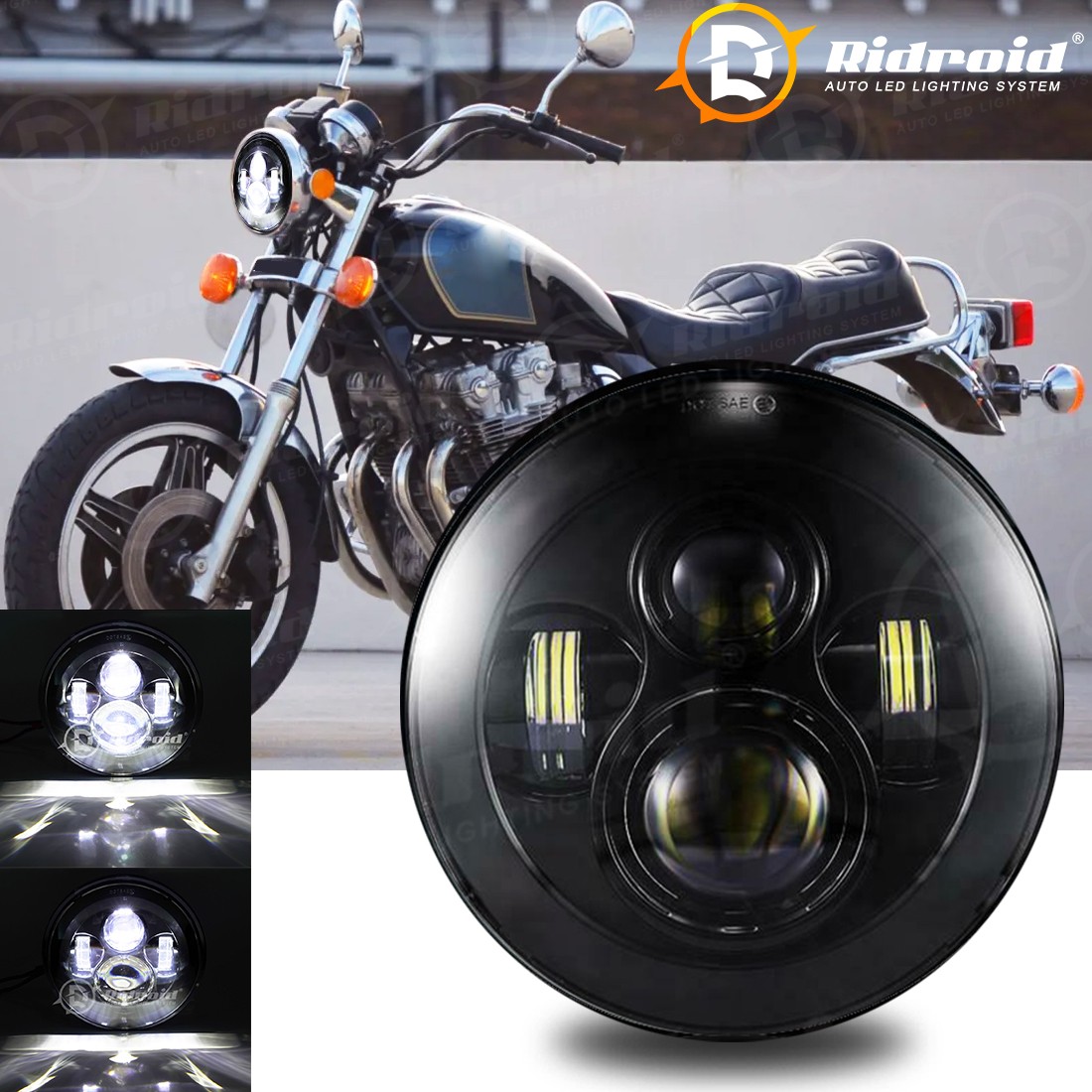 7″ Inch Motorcycle LED Headlight For 1980 1981 1982 Honda CB750C CB900C Custom