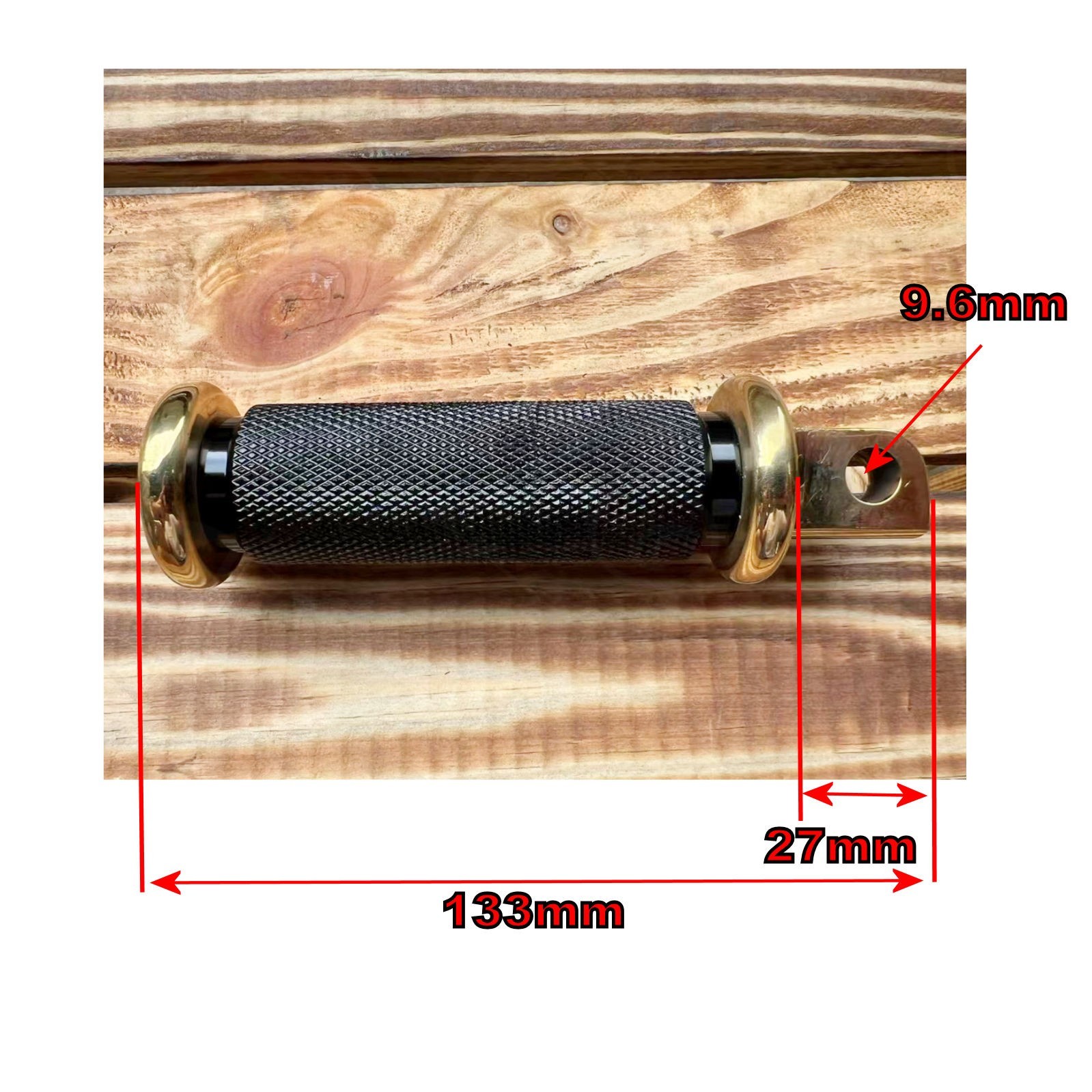 Bobber Chopper Custom Solid Brass& Alloy Footpegs Footrest Pair Dimpled Black