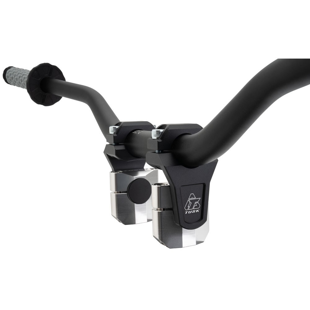 Tusk 2″ Pivoting Bar Risers 7/8″ Bar Clamp to 7/8″ or 1 1/8″ Bars Black