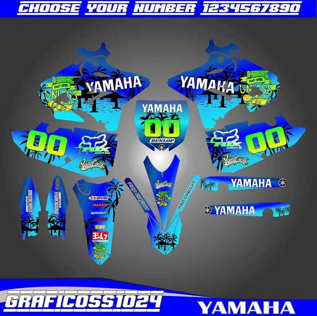 Motocross graphics for YAMAHA YZ 125 YZ250 2015 2016 2017 2018 2019 2020 2021