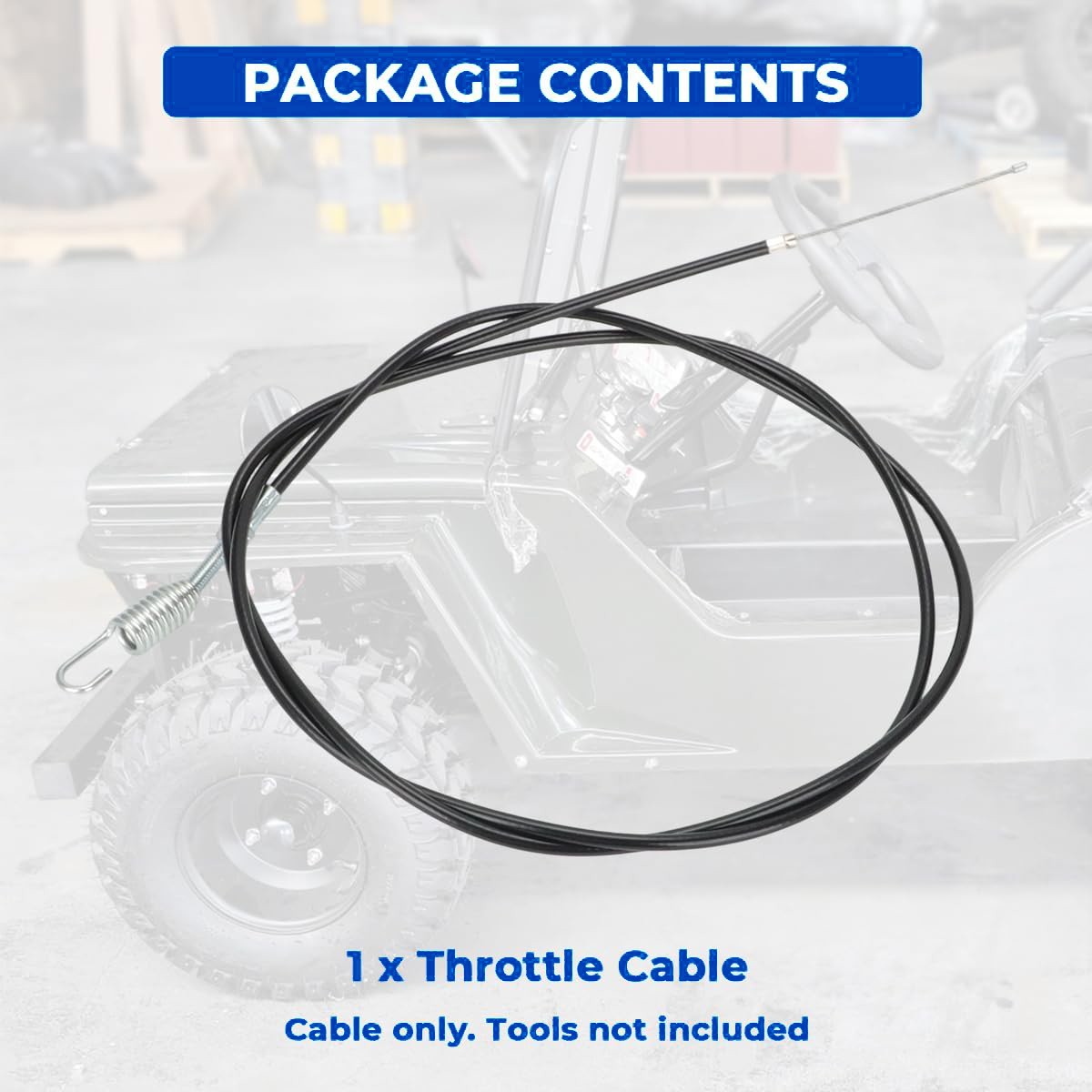 US Black Throttle Cable For 125cc Mini Jeep Go Kart, Telee TL125GK-A(Ranger 125)
