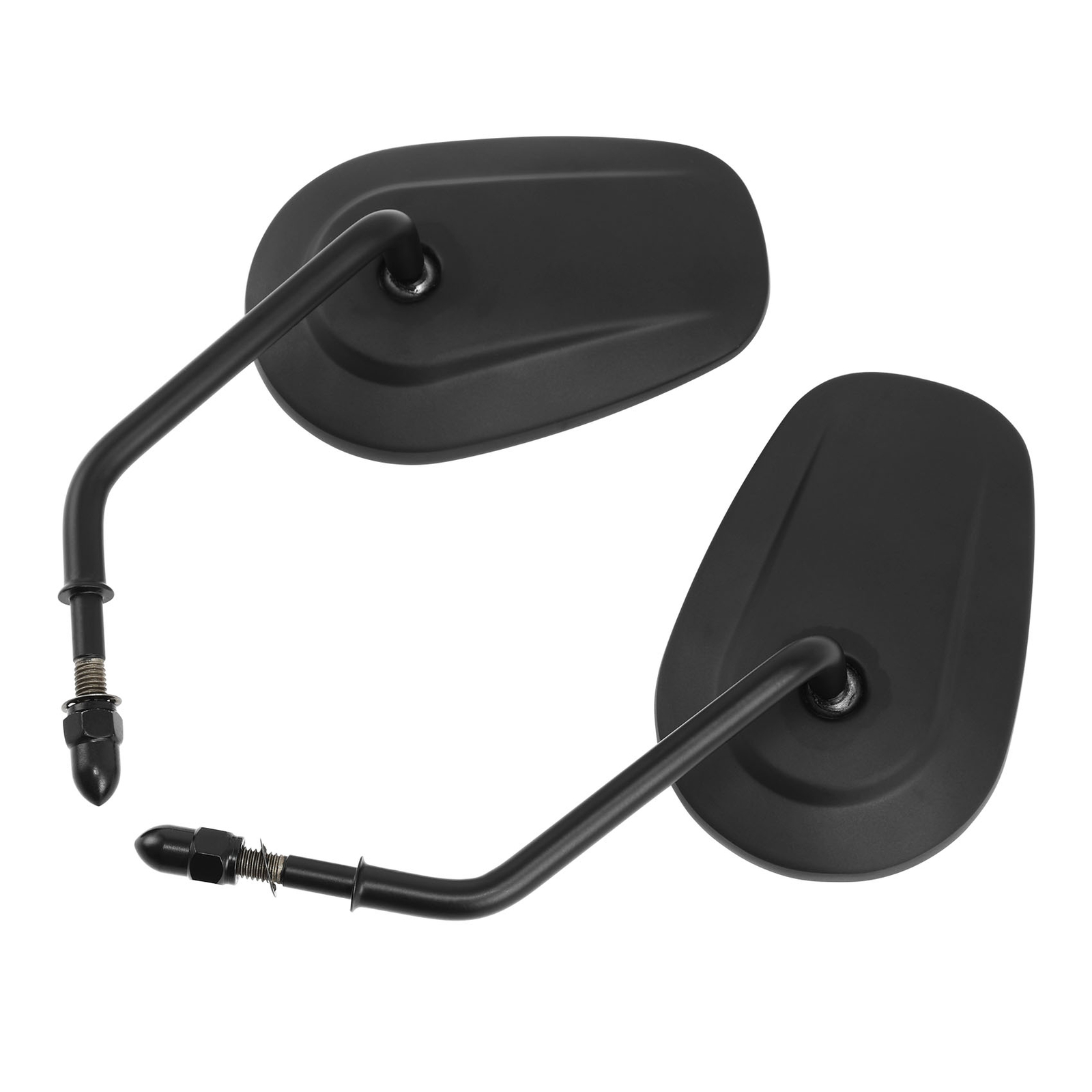 Matte Black Rear View Mirrors Fit For Harley Davidson XL1200L XL883 XL Sportster