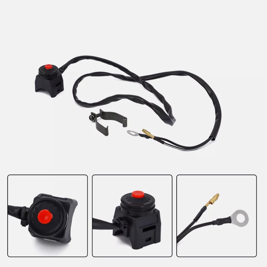 Engine Kill Switch Button Kit for Kawasaki KX85 KX65 2001-2015 Suzuki RM85 02-16