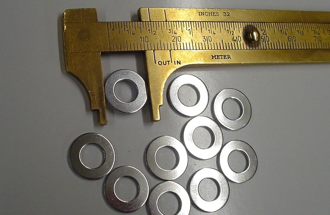 *1EA OEM HONDA 6MM WASHER PLAIN PART GOOD FINISH LOOKS CHROME-ISH? (210Y)