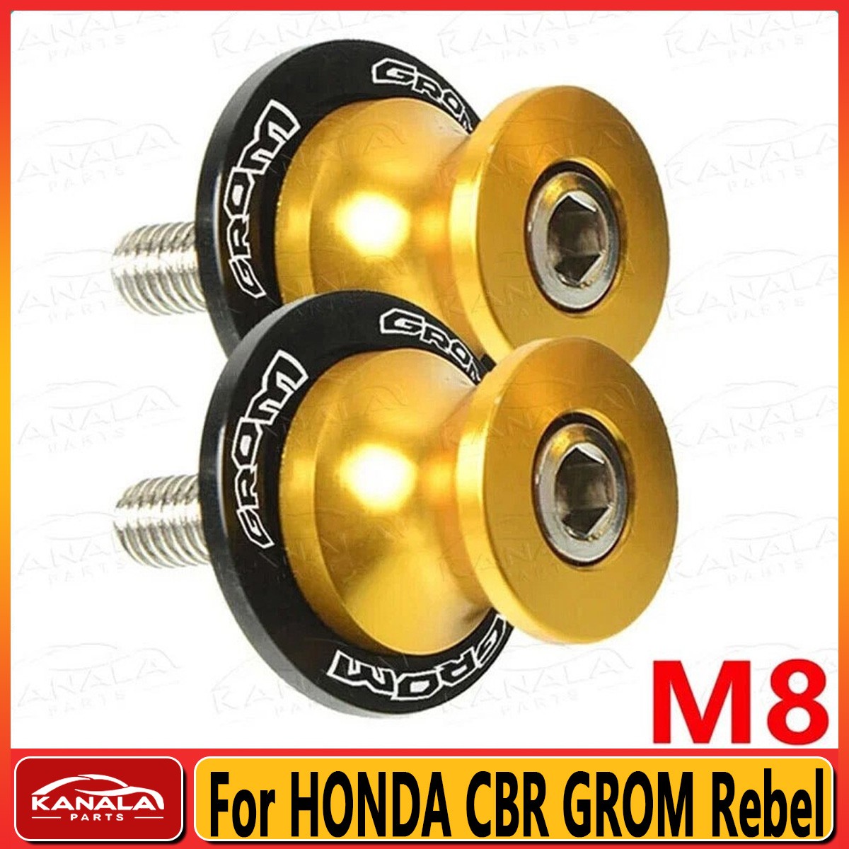 1Pair M8 Motorcycle Swingarm Spools Sliders Stand Screws For HONDA CBR GROM