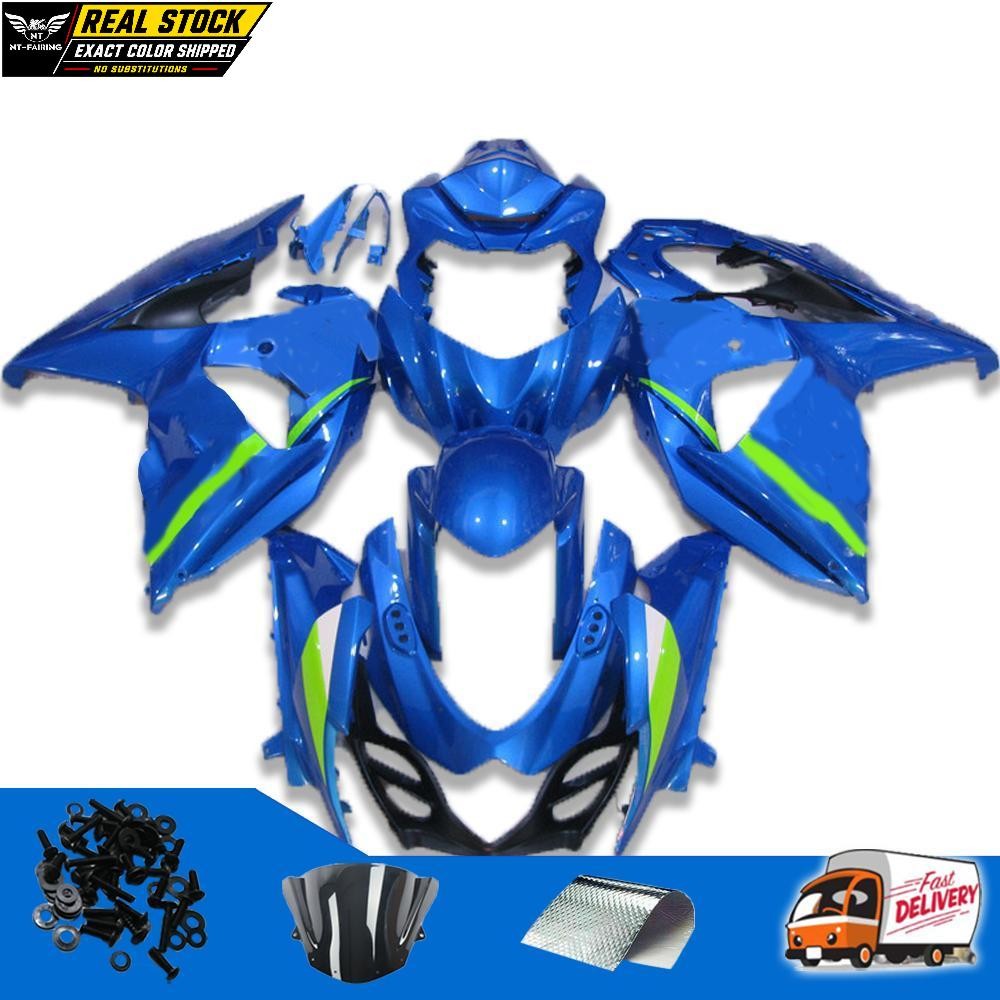 NT Blue Fairing Kit Fit for 2009-2016 2011 GSXR 1000 ABS Plastic m001