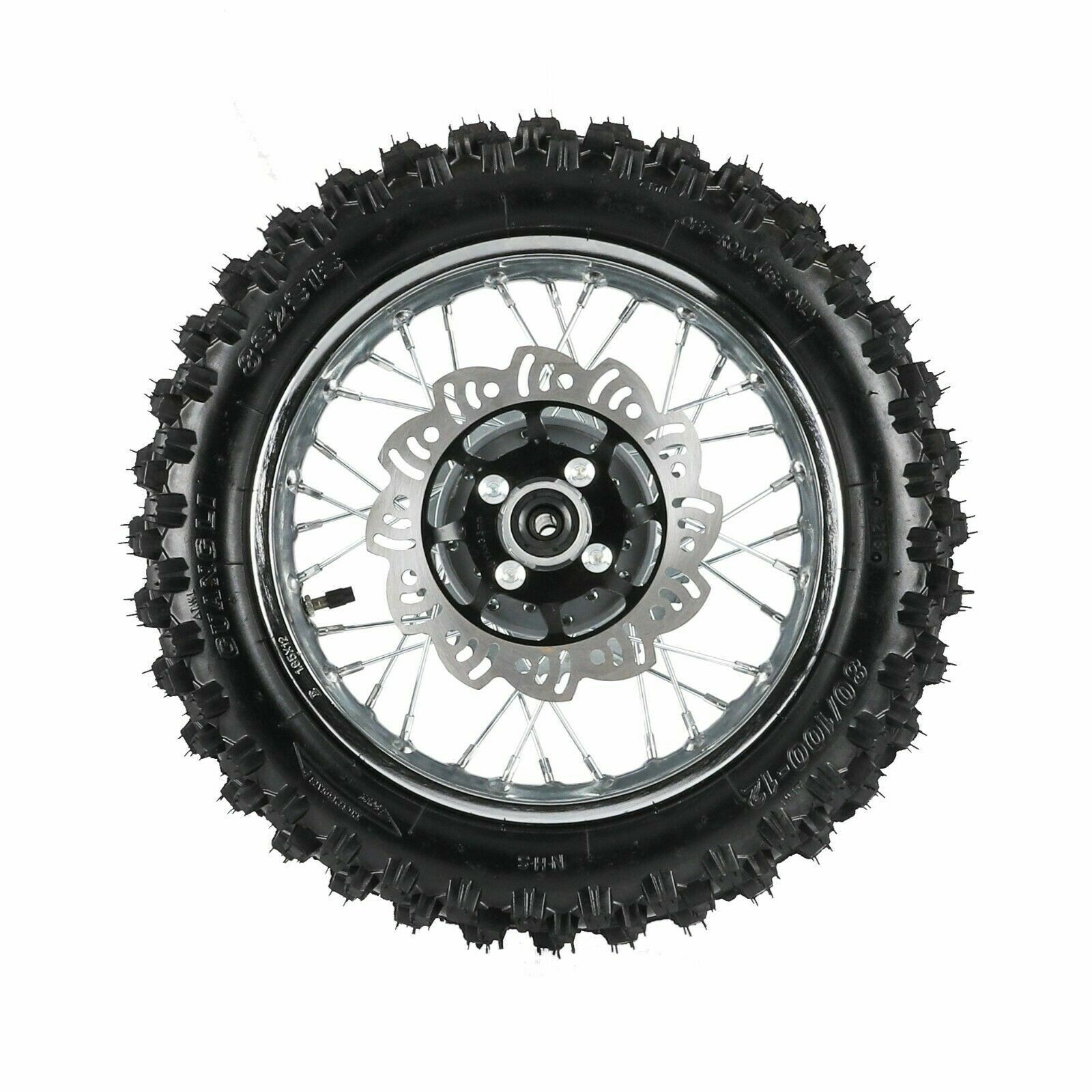 12″ Rear Wheel 80/100-12 Tire Rim For KX65 110CC 125 SSR KLX110 XR70 Atomik Quad