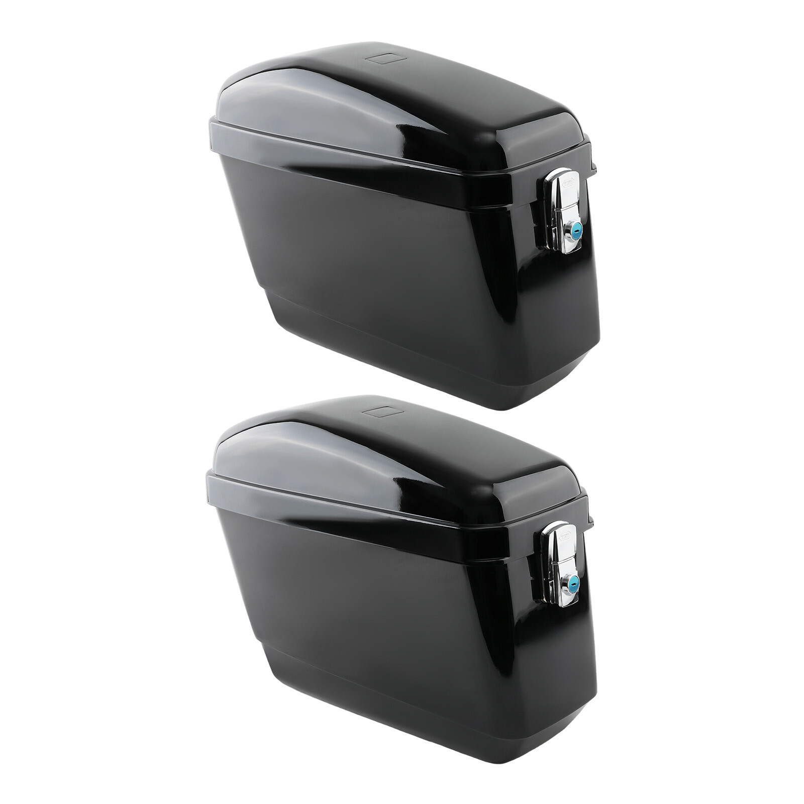 Black Hard Saddlebags Pair Universal Motorcycle For Harley Honda Yamaha Cruise