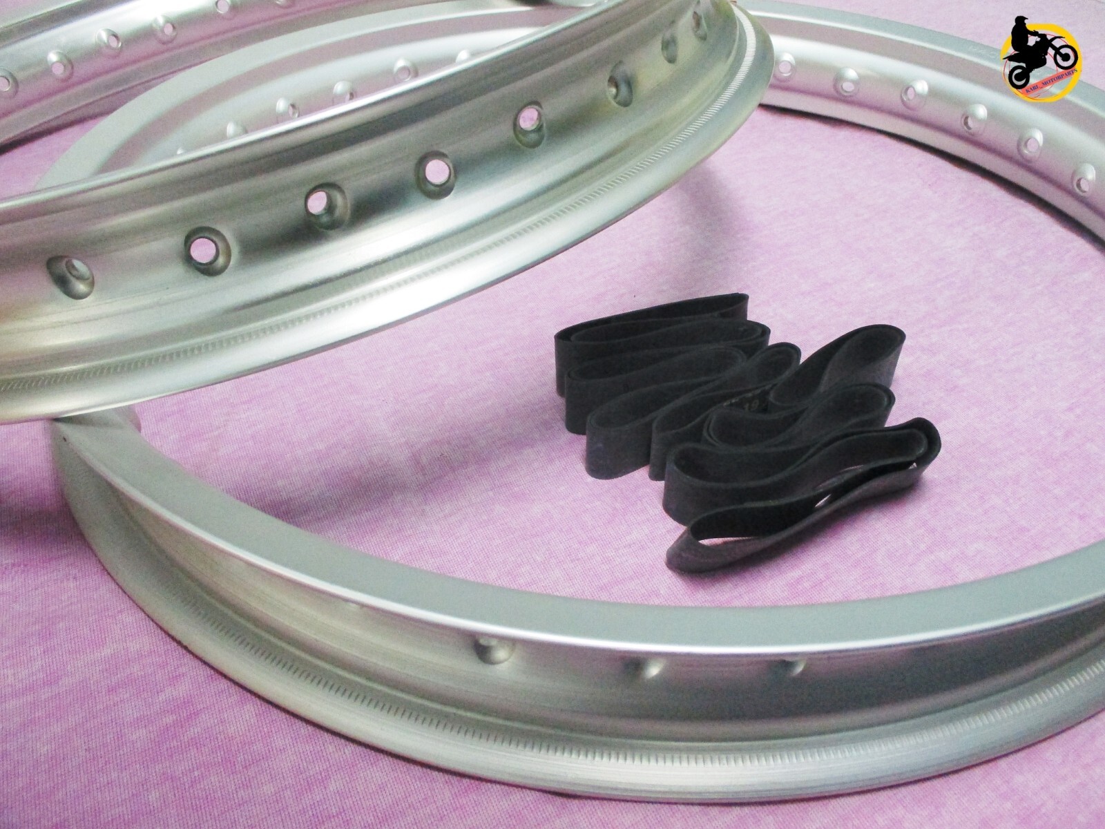 HONDA CR250R 1989-1994 FRONT+ REAR ALUMINIUM SILVER WHEEL RIM SET *nan4318*