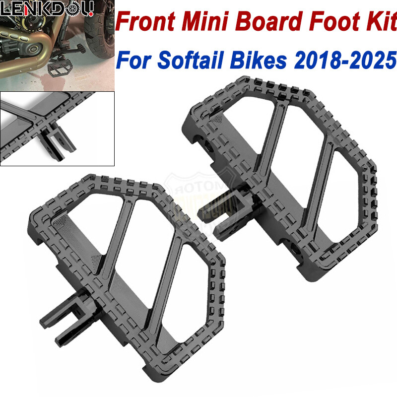 Front Foot Pegs Driver Floorboards For Harley Softail Street Bob FXLR FXBR 18-25