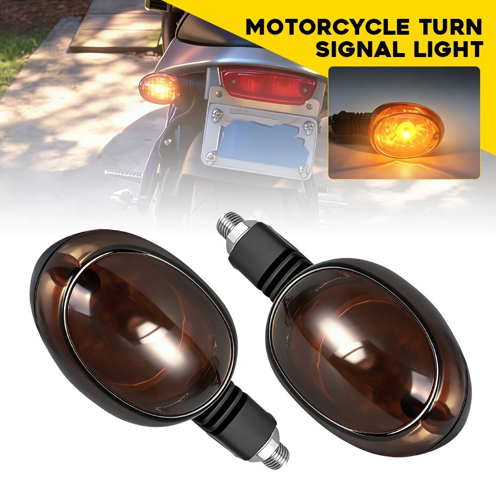 For Buell X1 99-02 Blast 00-10 Smoked Amber Turn Signal Light Pair Y0526.K M10