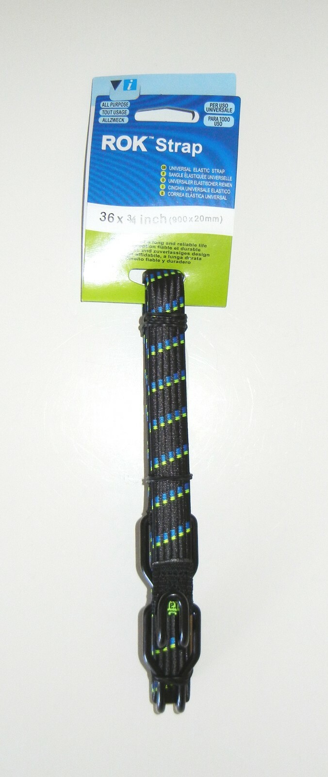 ROK Straps All Purpose Flat Tie Down Luggage Strap with hooks 36 inch x 3/4 inch