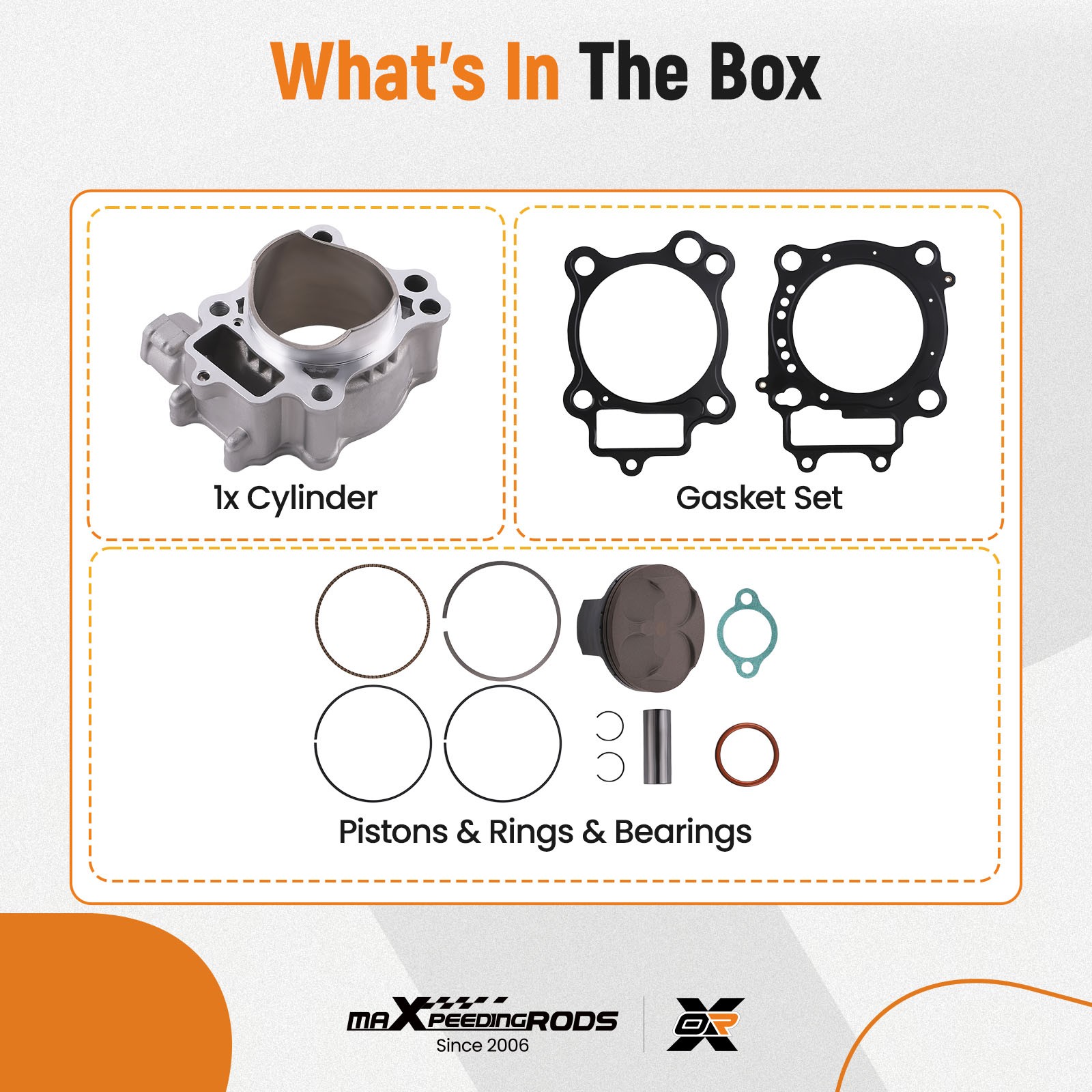 78mm Bore Cylinder Piston Top End Kit For Honda CRF250R 04-09 12100-KRN-670