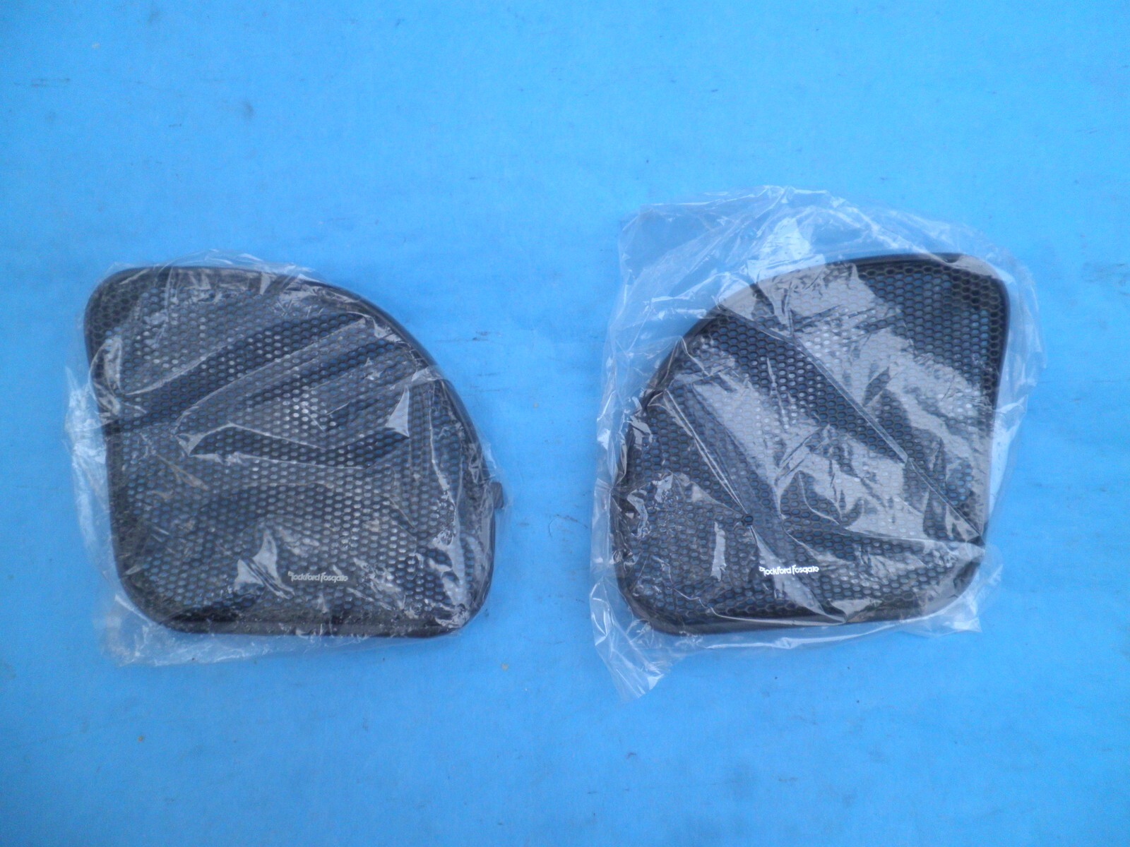 2015-23 HARLEY ROAD GLIDE FAIRING SPEAKER GRILLS BLACK METAL ROCKFORD FOSGATE $