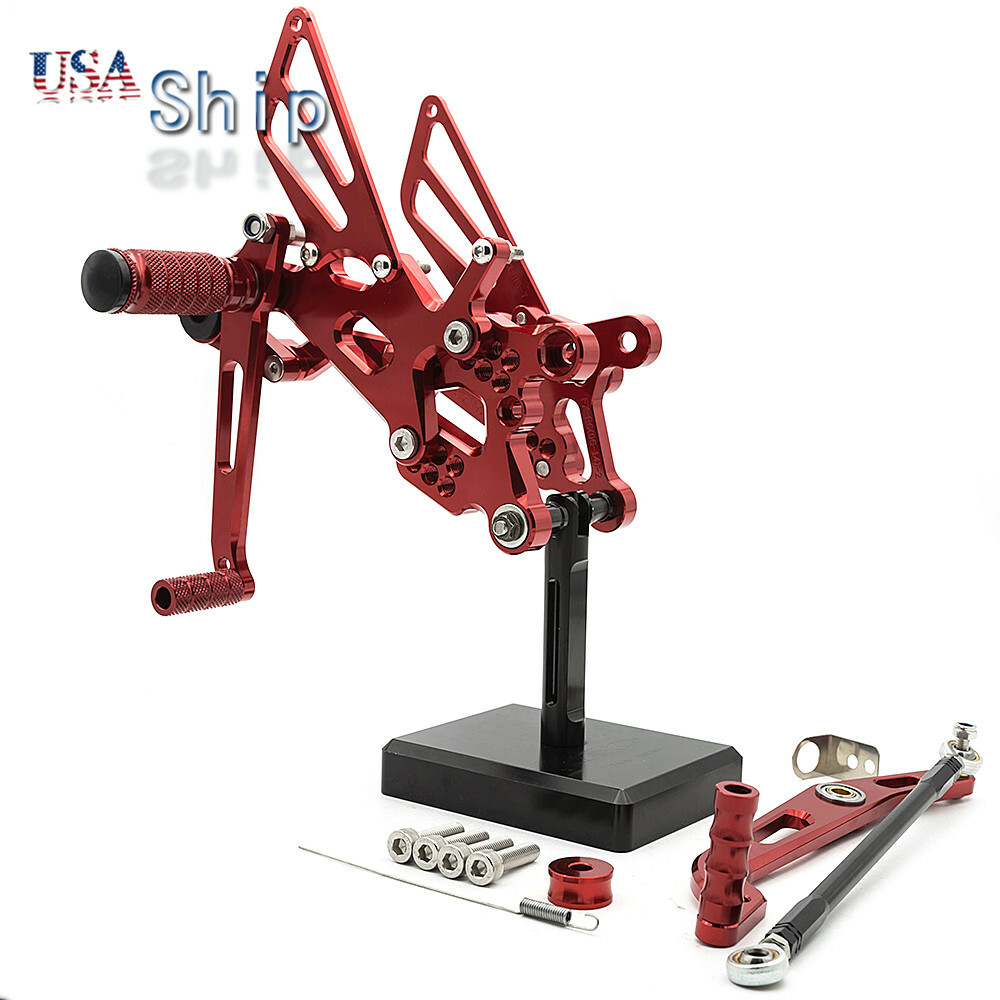 For Yamaha YZF R6 2006-2015 CNC Rearsets Footrests Foot Pegs 2007 2008 2009 2010