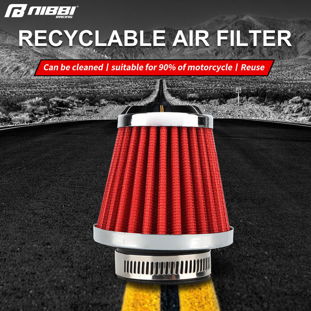 NIBBI 42mm Air Filter Pod Cleaner For Quad Dirt Pit Bike GY6 ATV Moped 50-150cc