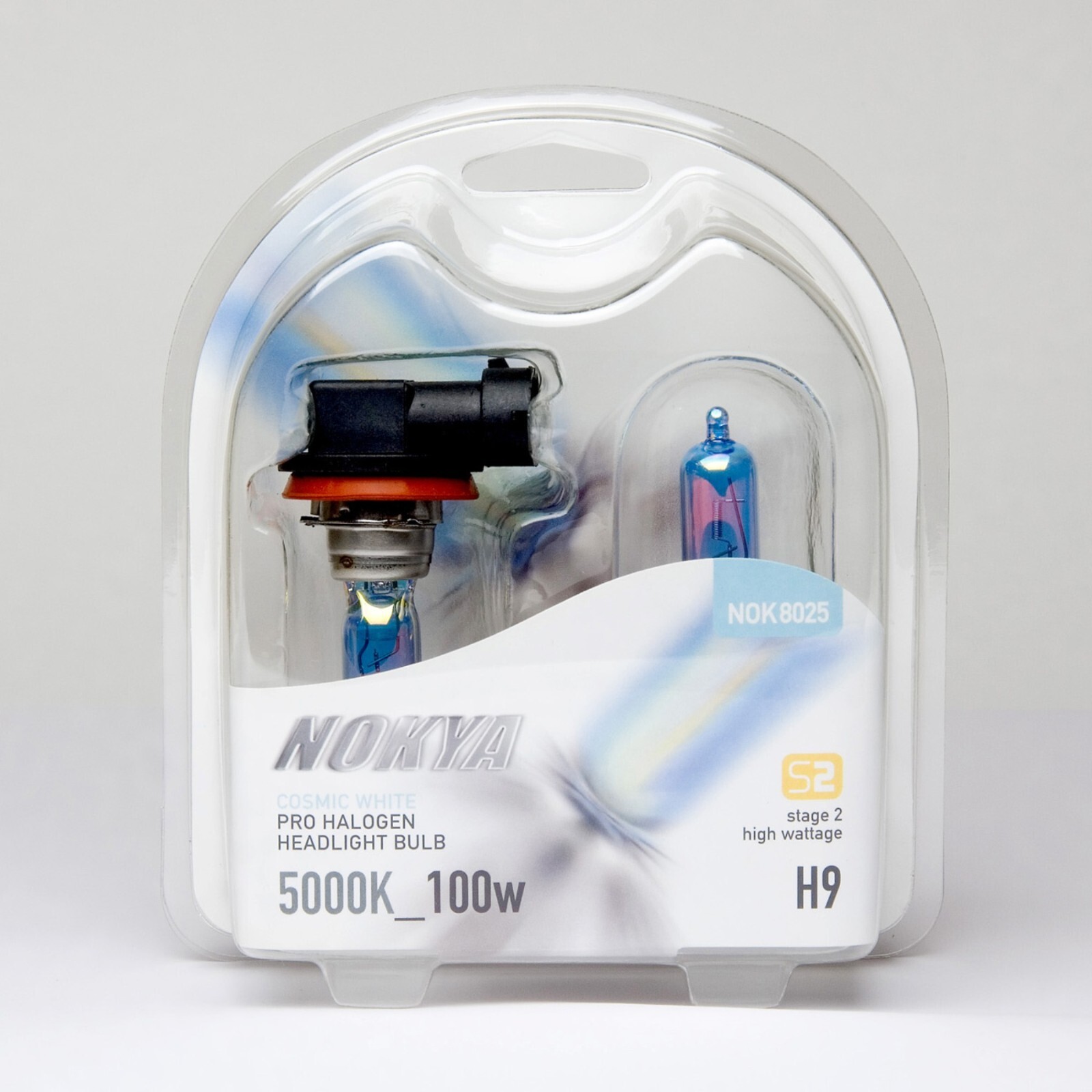 Nokya 5000K White H9 Nok8025 100W Two Bulbs Head Light Low Beam Replacement Lamp