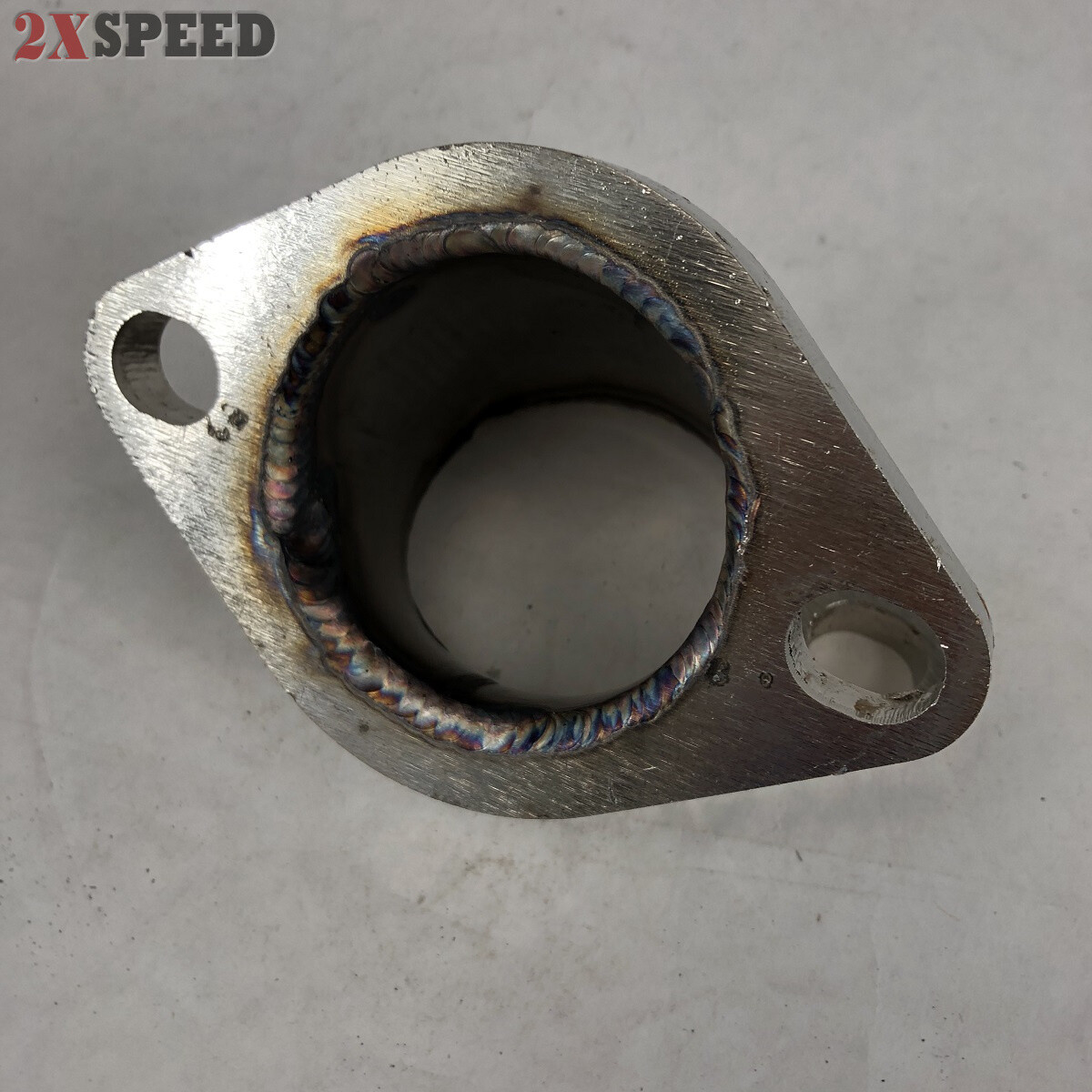2.25″ to 2.25″ 45-degree 2 Bolt Flange Exhaust Muffler Pipe Flange Mild Steel