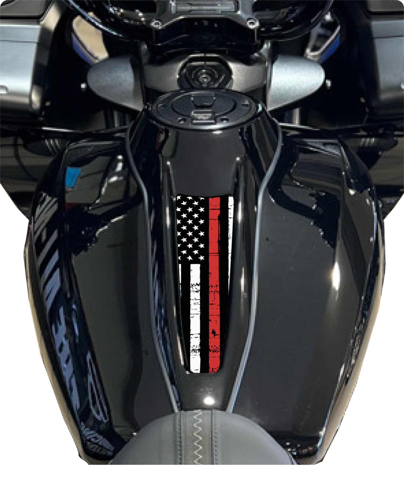 Red Line American Flag 2024 Touring Dash Insert. Fits 2024+ Street & Road Glide