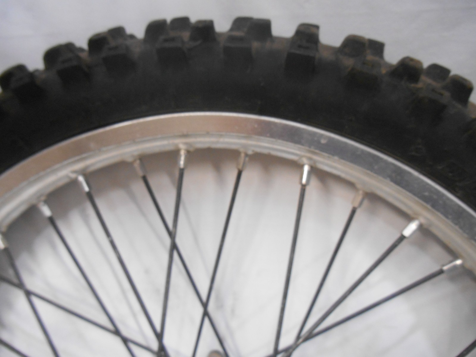 Front DID Wheel Rim Silver 21×1.60 Dunlop Geomax 80/100-21 OEM Hub KX250F KX450F