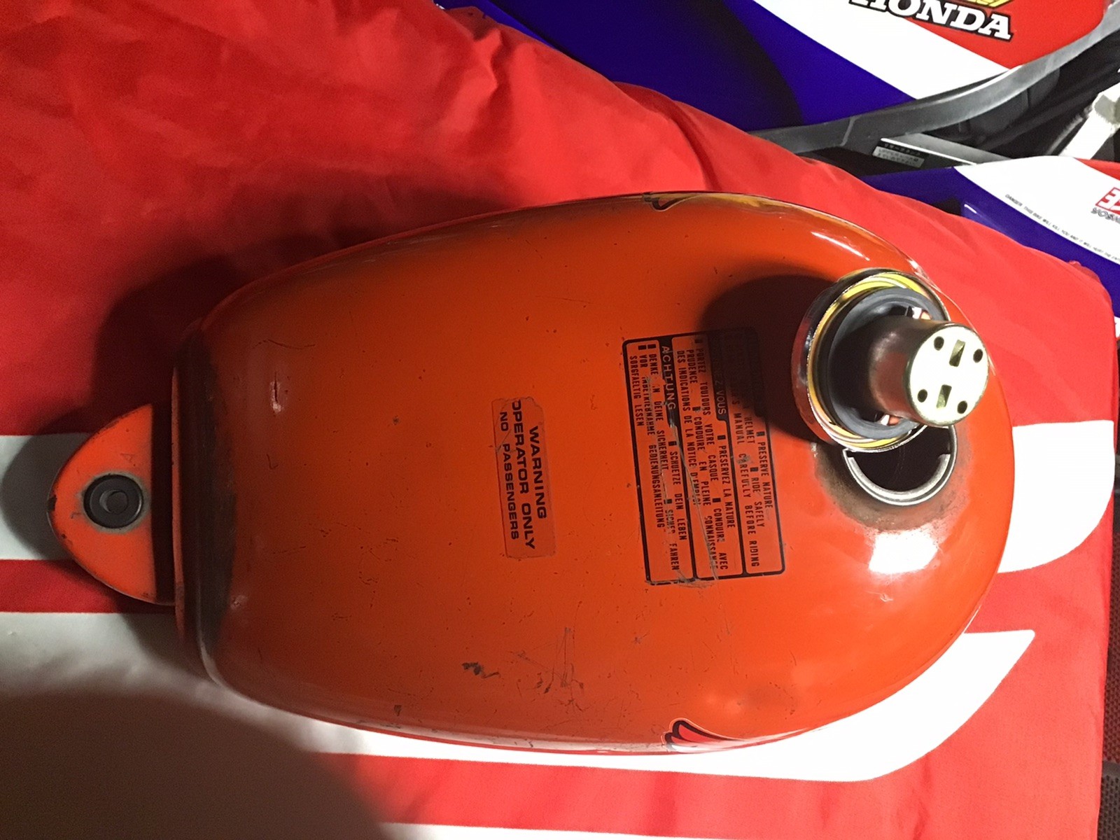 Vintage Honda Z50 1986 Tank 1987 Z50 Tank OEM paint Decals Honda Tahitian Red