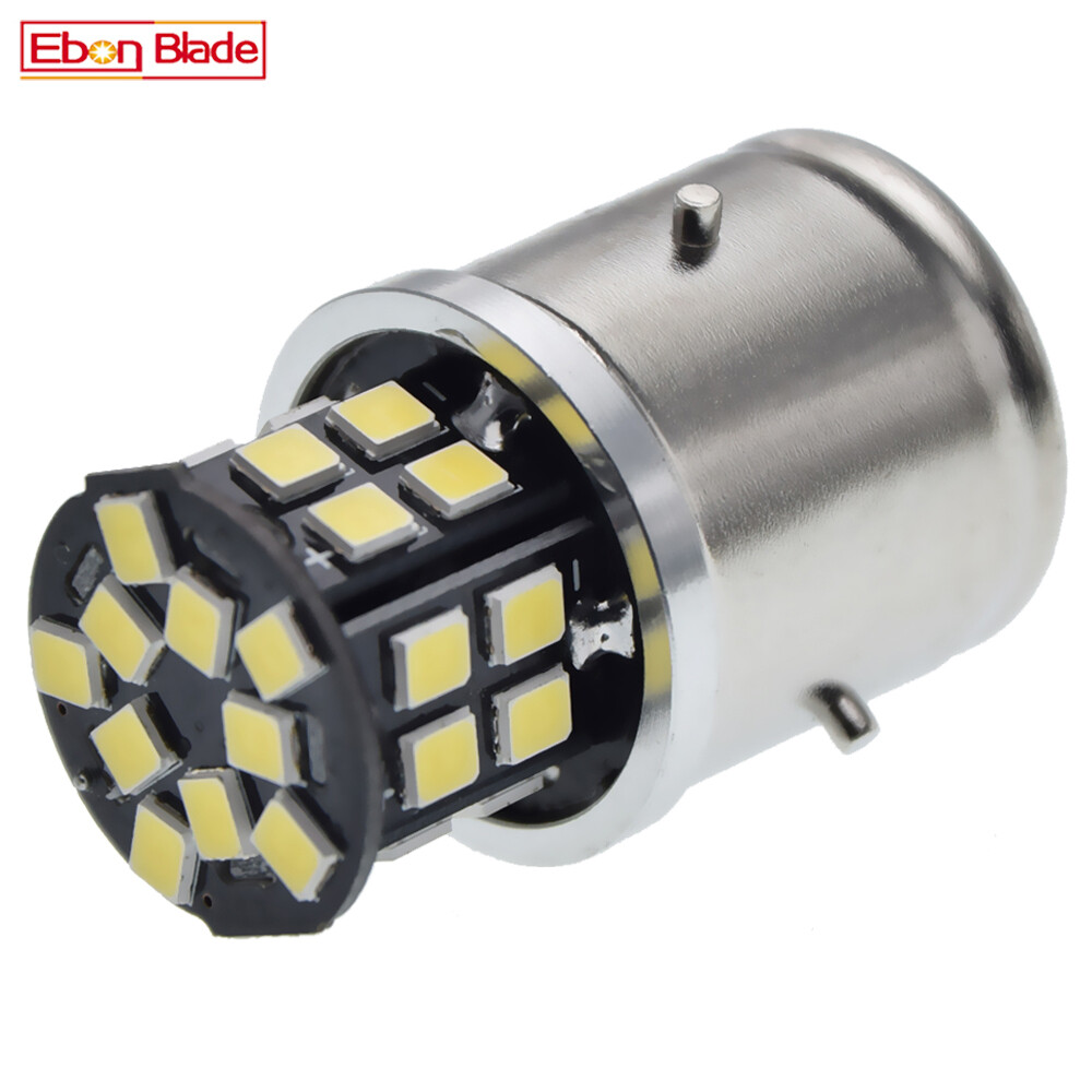 1Pcs White BA21D 2835 30 LED Motorcycle Headlight Bulb Moped Front Head Lamp 6V