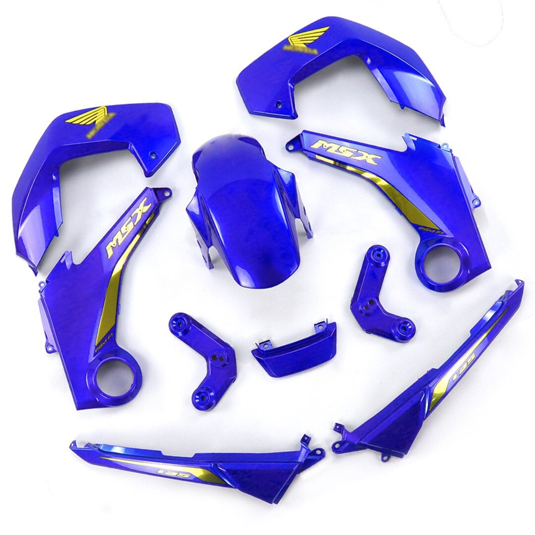 BLUE FULL FAIRING SET + DECALS FOR HONDA MSX 125 GROM 2012 – 2015