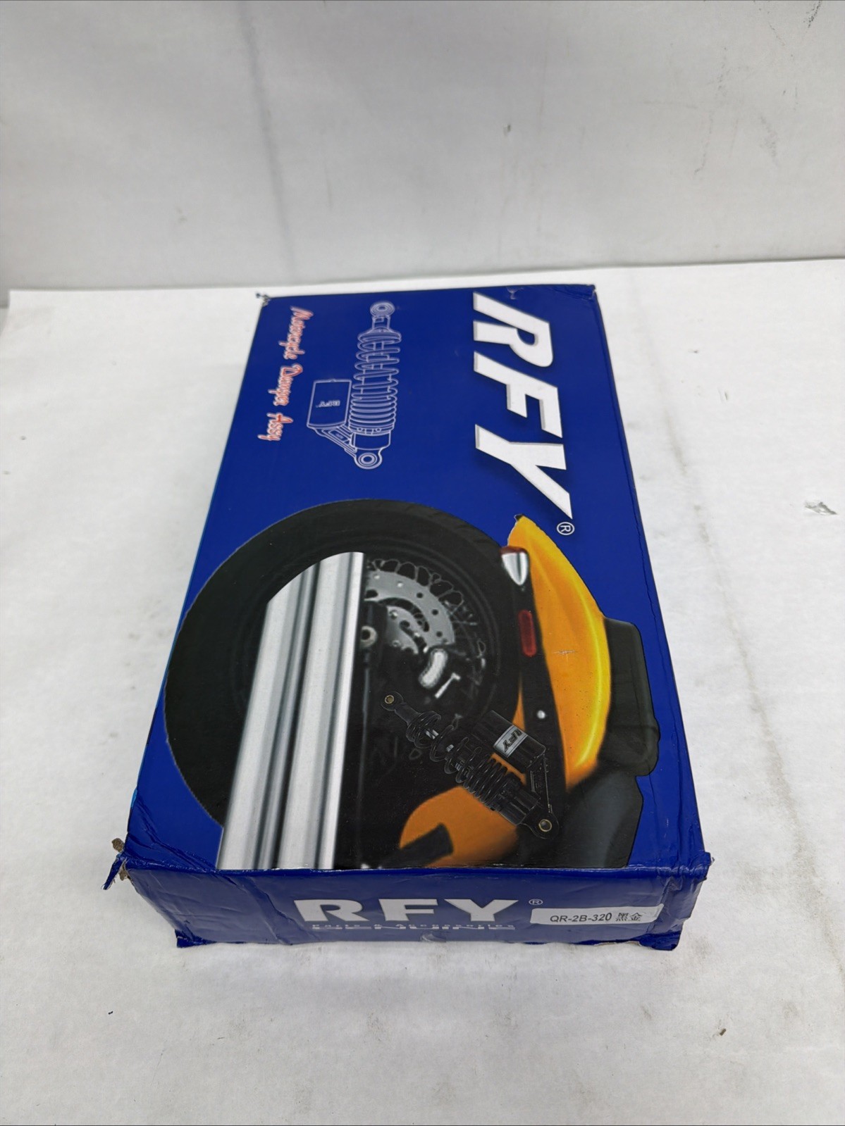 RFY QR-2B-320 Universal Motorcycle Rear Air Shock Absorbers Suspension Pair- OB