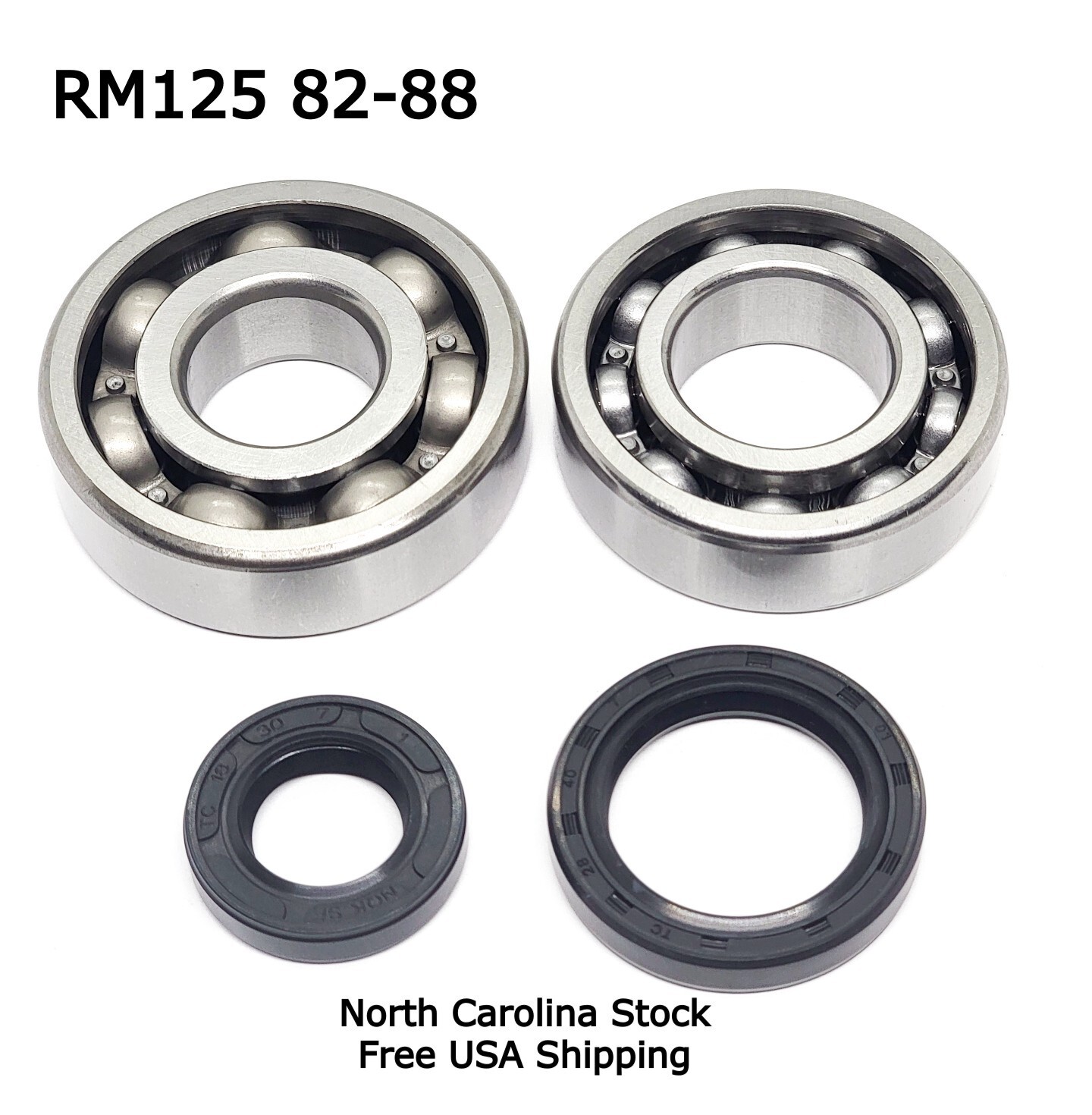 RM125 Main Crank Shaft Bearings & Seals Kit 82 83 84 85 86 87 88 Suzuki RM 125
