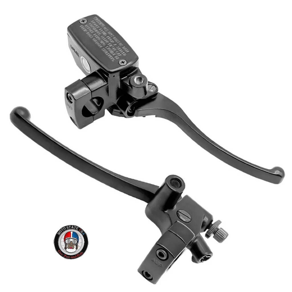 1″ Motorcycle Master Cylinder Front Brake & Clutch Levers Set For Harley