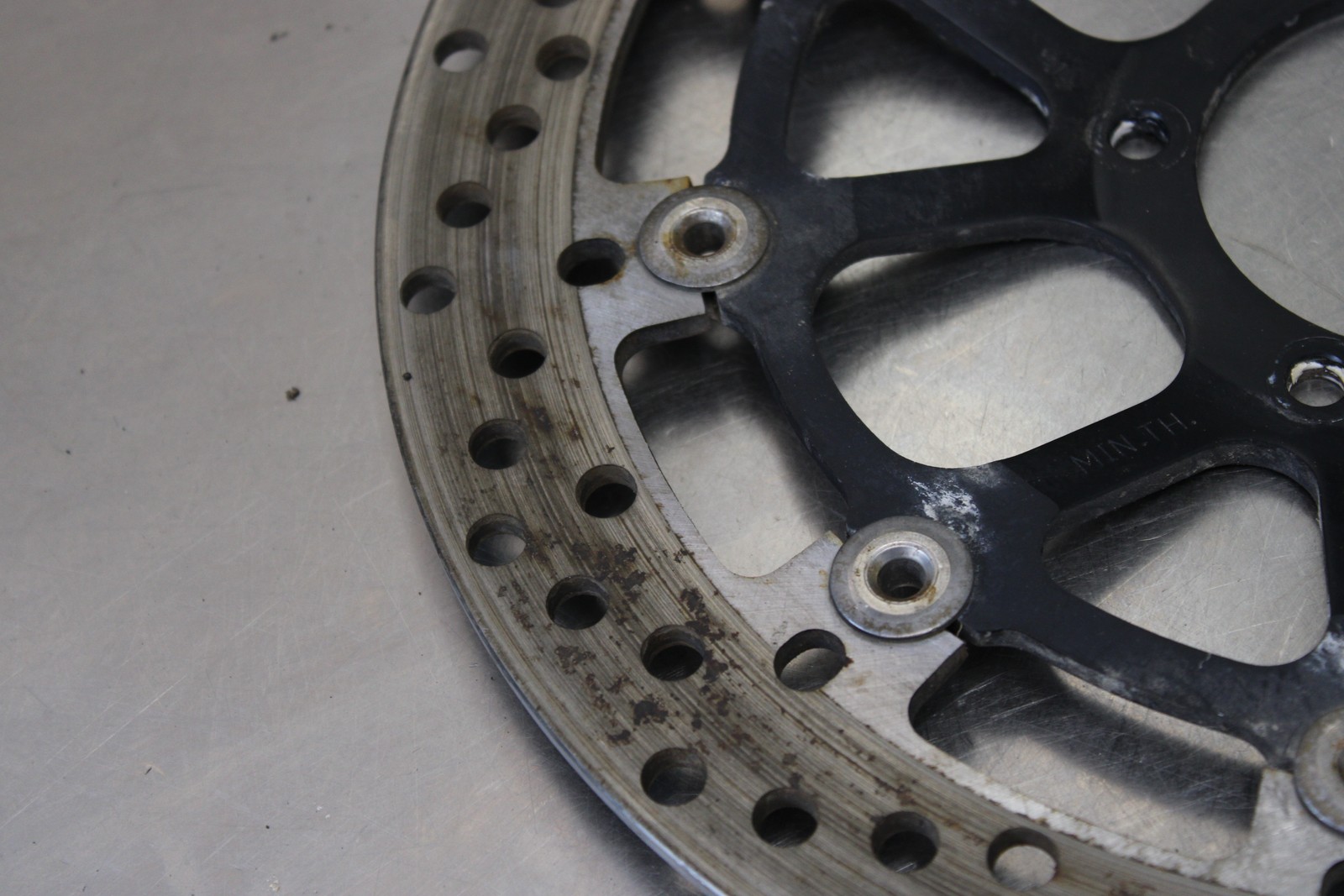 11-13 DUCATI 848 EVO FRONT LEFT RIGHT BRAKE ROTORS DISCS RUST